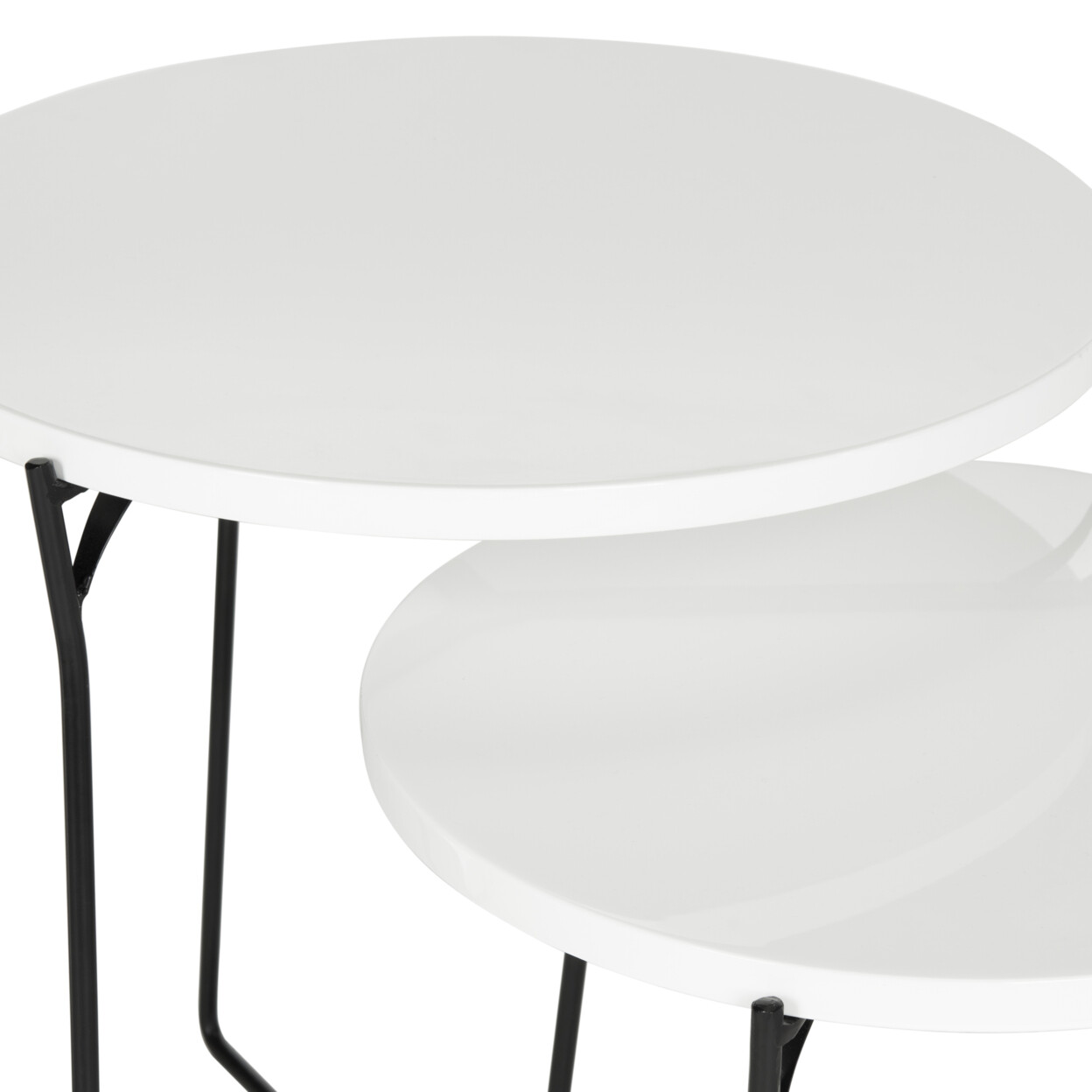 SAFAVIEH Ryne Retro Mid-Century Lacquer Stacking End Table | White |