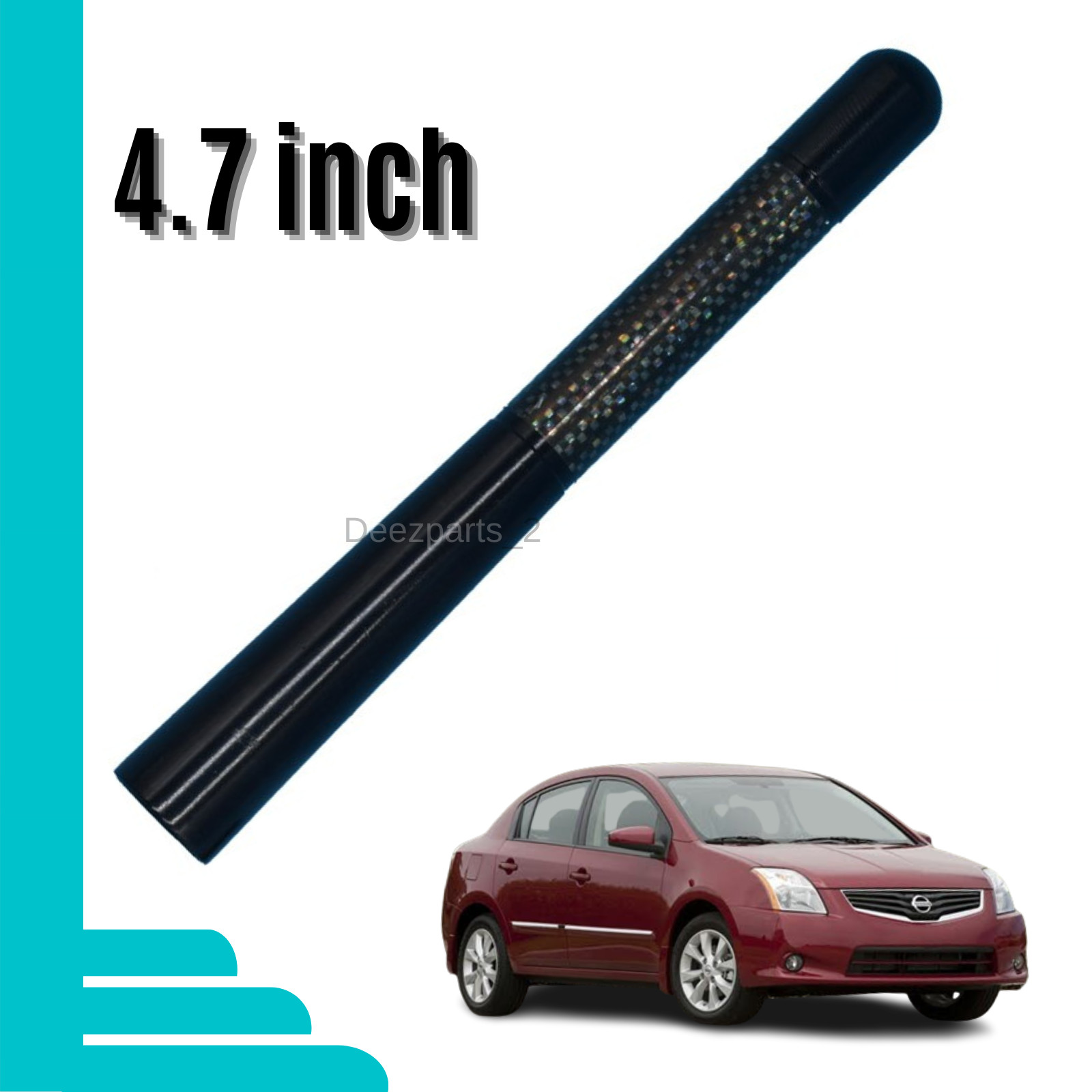 4.7 Inch Replacement Antenna Black for Nissan Sentra 2007-2012