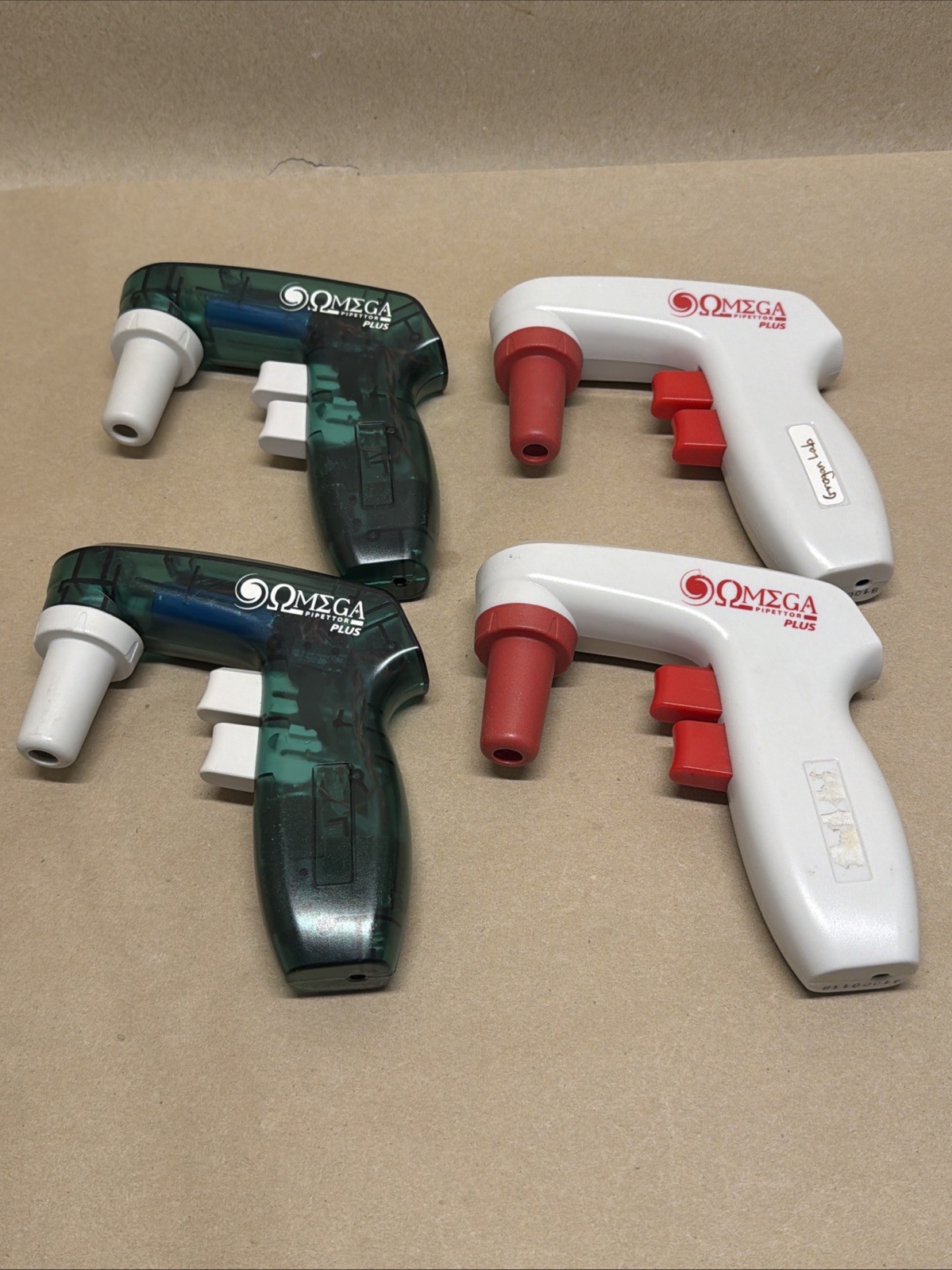OMEGA PIPETTOR PLUS SINGLE CHANNEL ELECTRONIC PIPETTE Lot of 4
