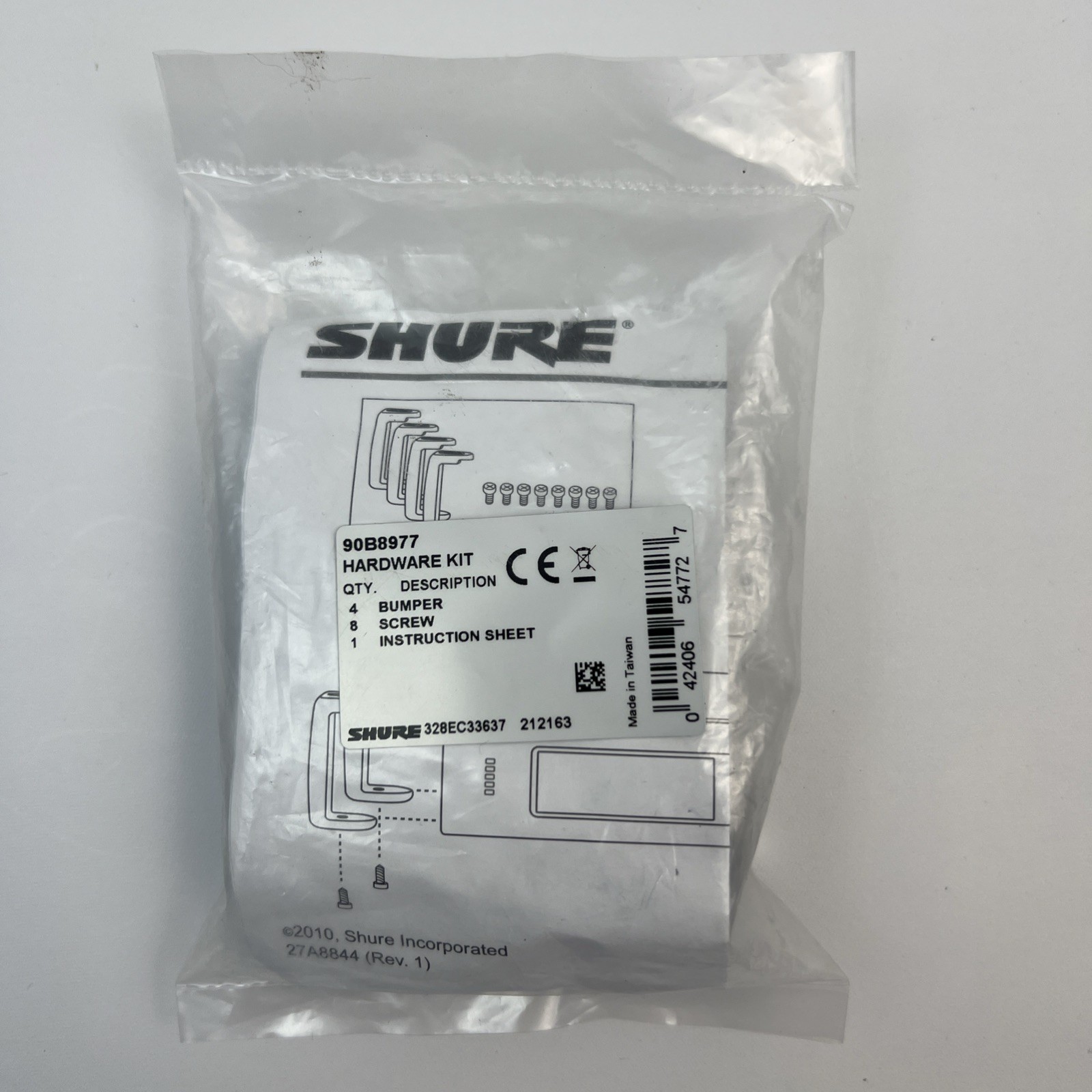 Shure 90B8977 Bumper Hardware Kit  for SLX Wireless Receivers Sealed 4 Bumpers