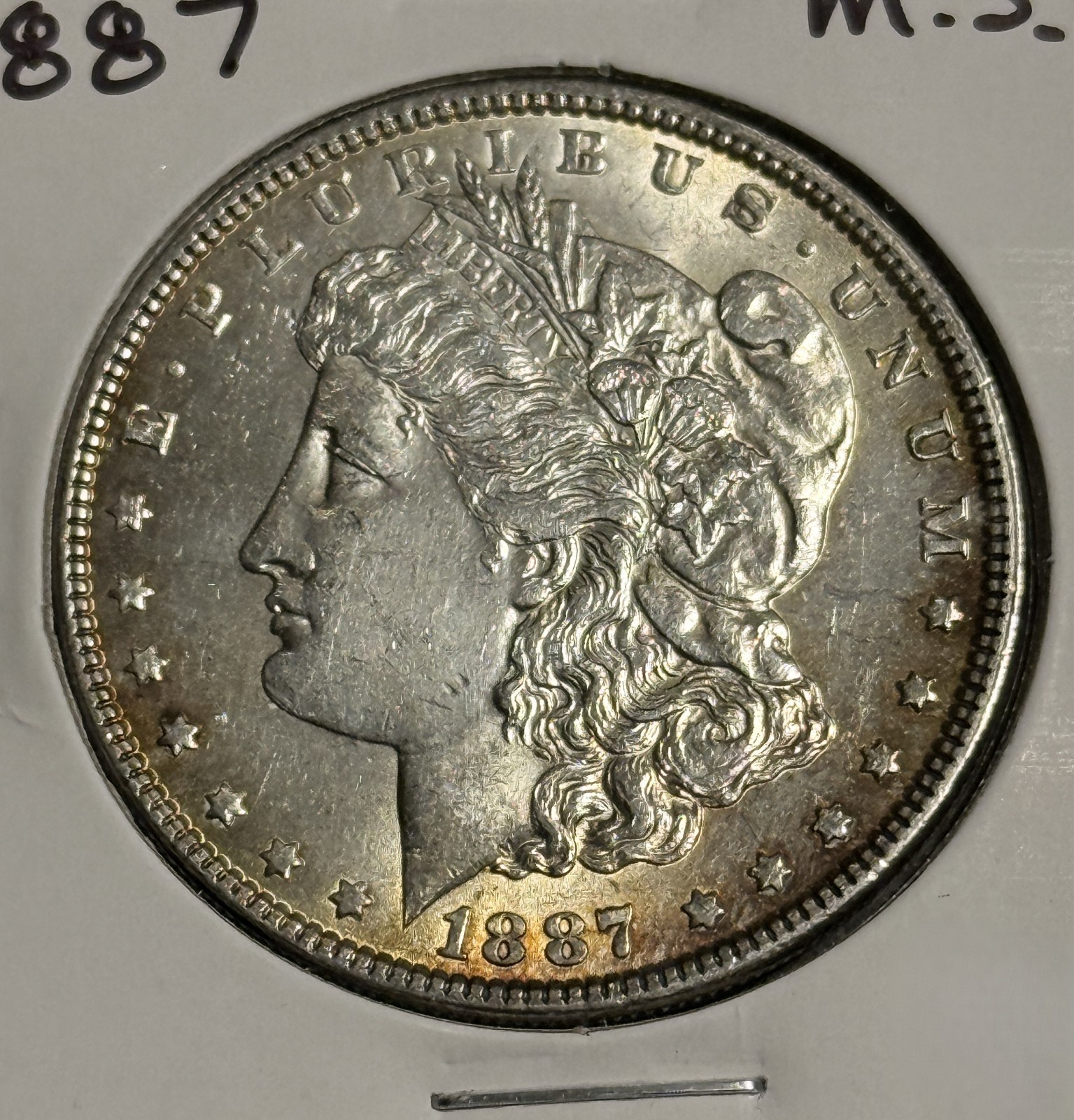1887 Morgan Silver Dollar, Unc. Details. (18932)