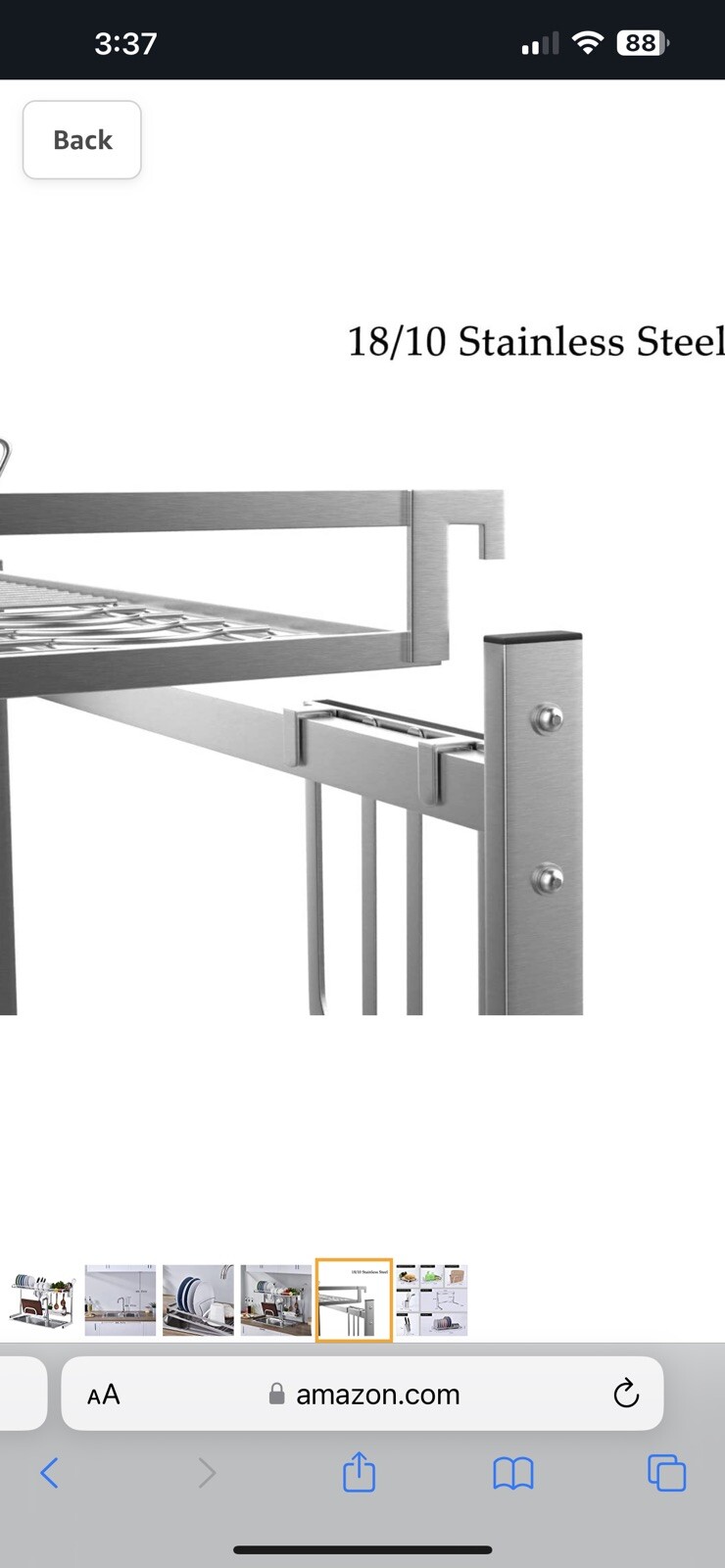IstBoom expandable over the sink dish drying rack-silver