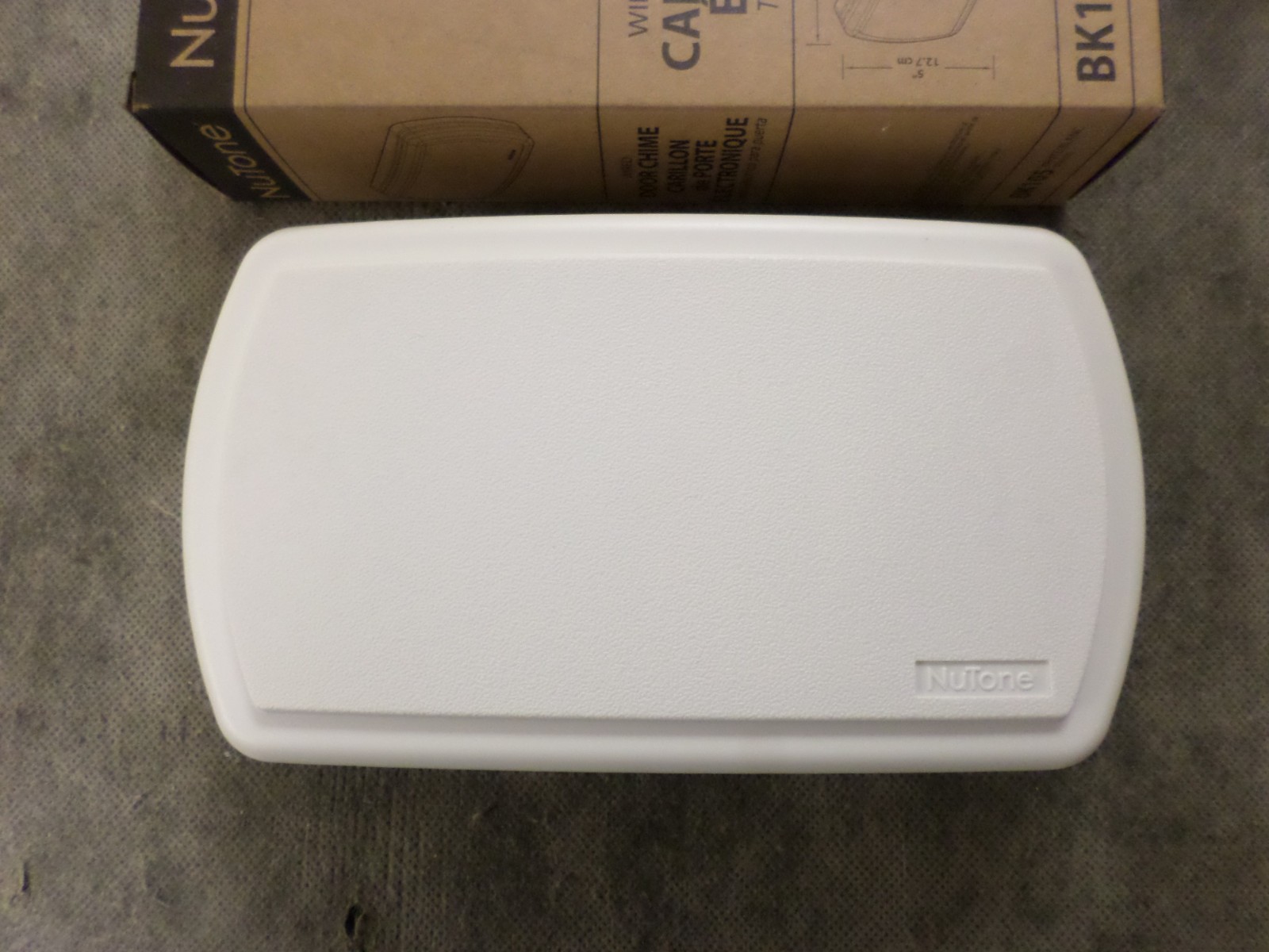 NEW NUTONE BK105 Wired Doorbell Chime 2-Note For Front 1-Note For Back White