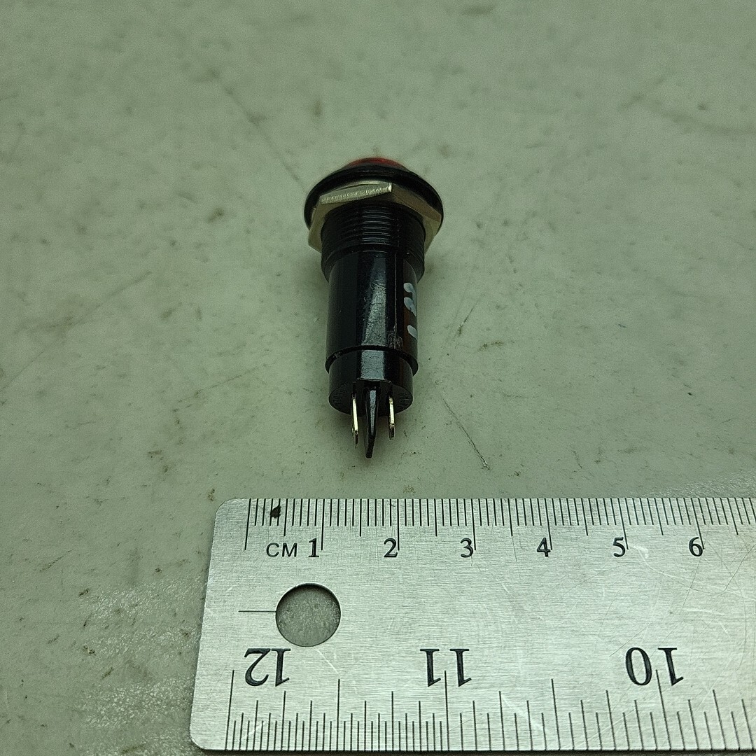 3 Pack Panel Mount Jumbo Neon Lamp Assembly Red Lens 272-710