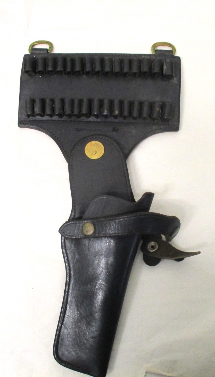 Vintage Smith & Wesson Double Row Holster Black Leather