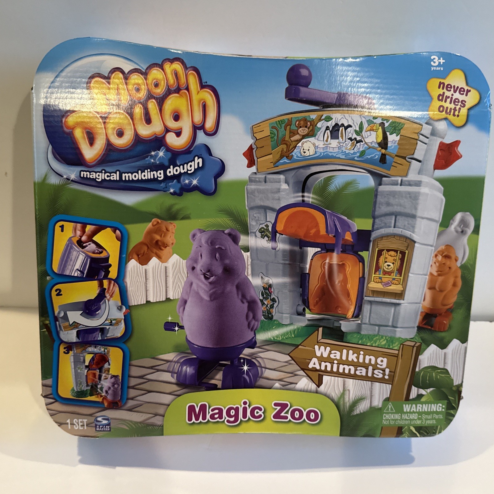 NEW Moon Dough Magic Zoo Magical Molding Dough Sensory Play Set Walking Animals