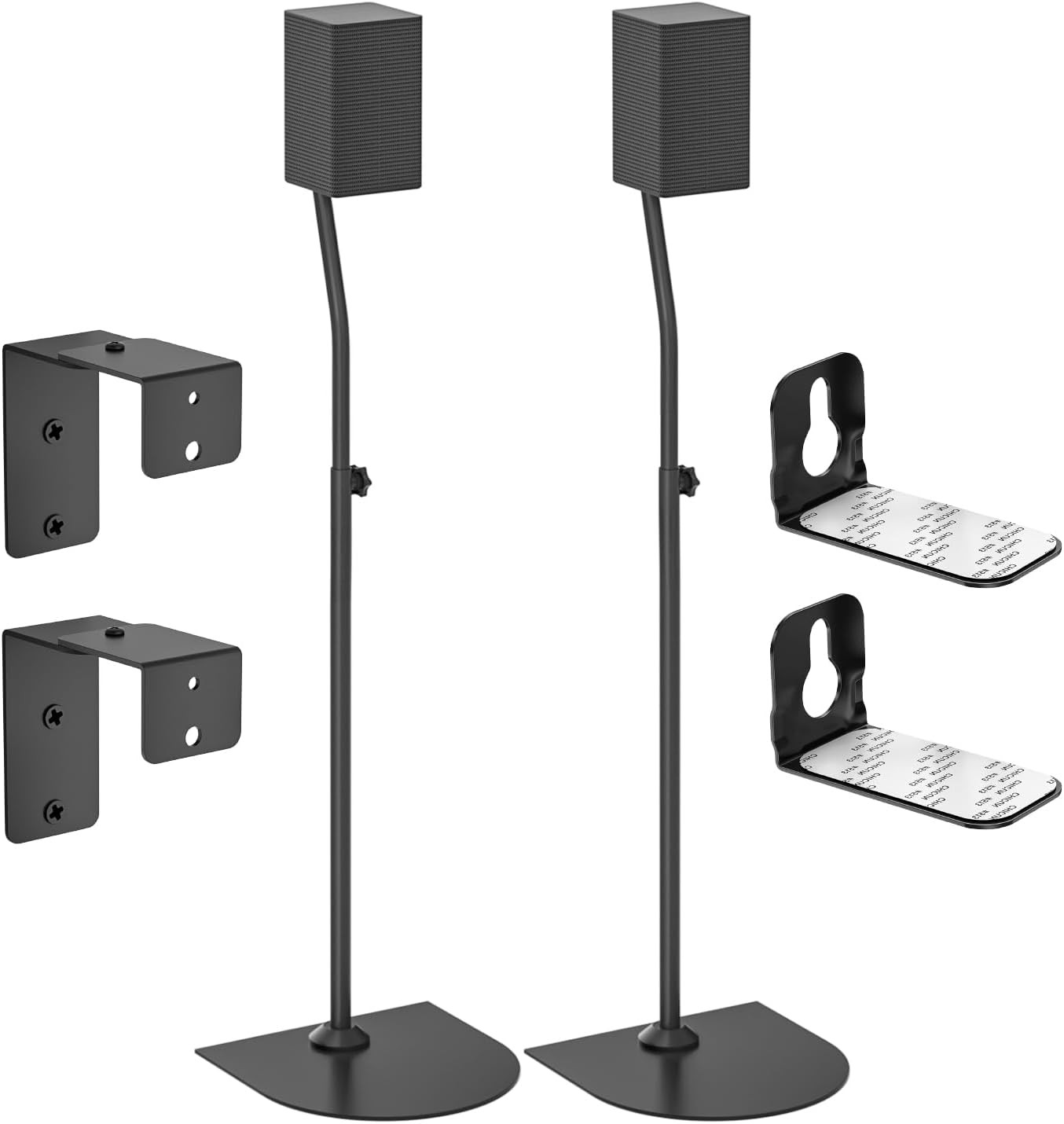Speaker Stand and Wall Mount Pair for Samsung Rear Speakers - Height Adjustable