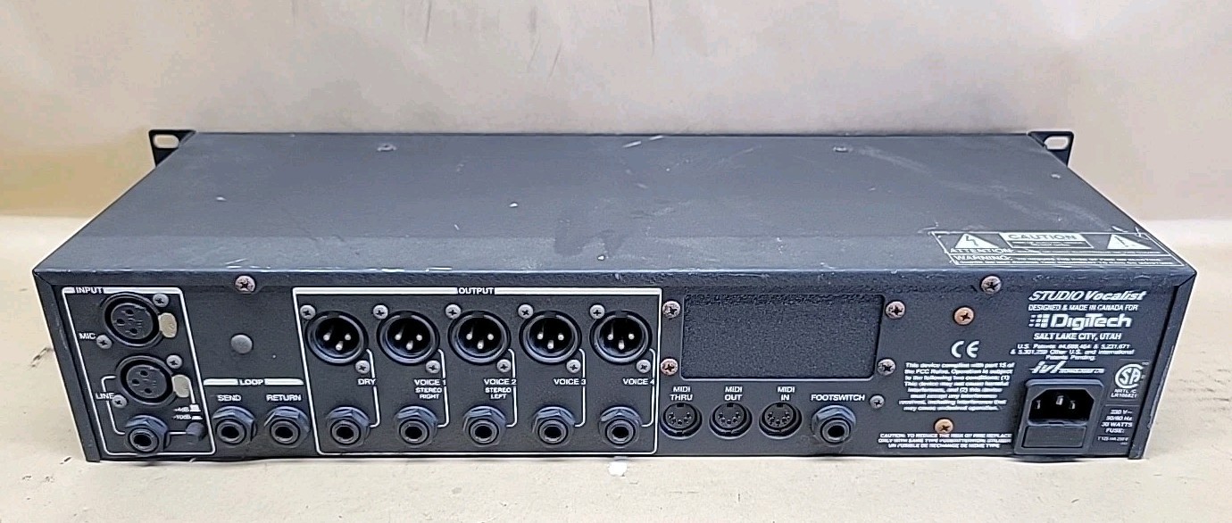 DigiTech Studio Vocalist Vocal Harmonizer Rack Mount Effect Processor POWERS ON
