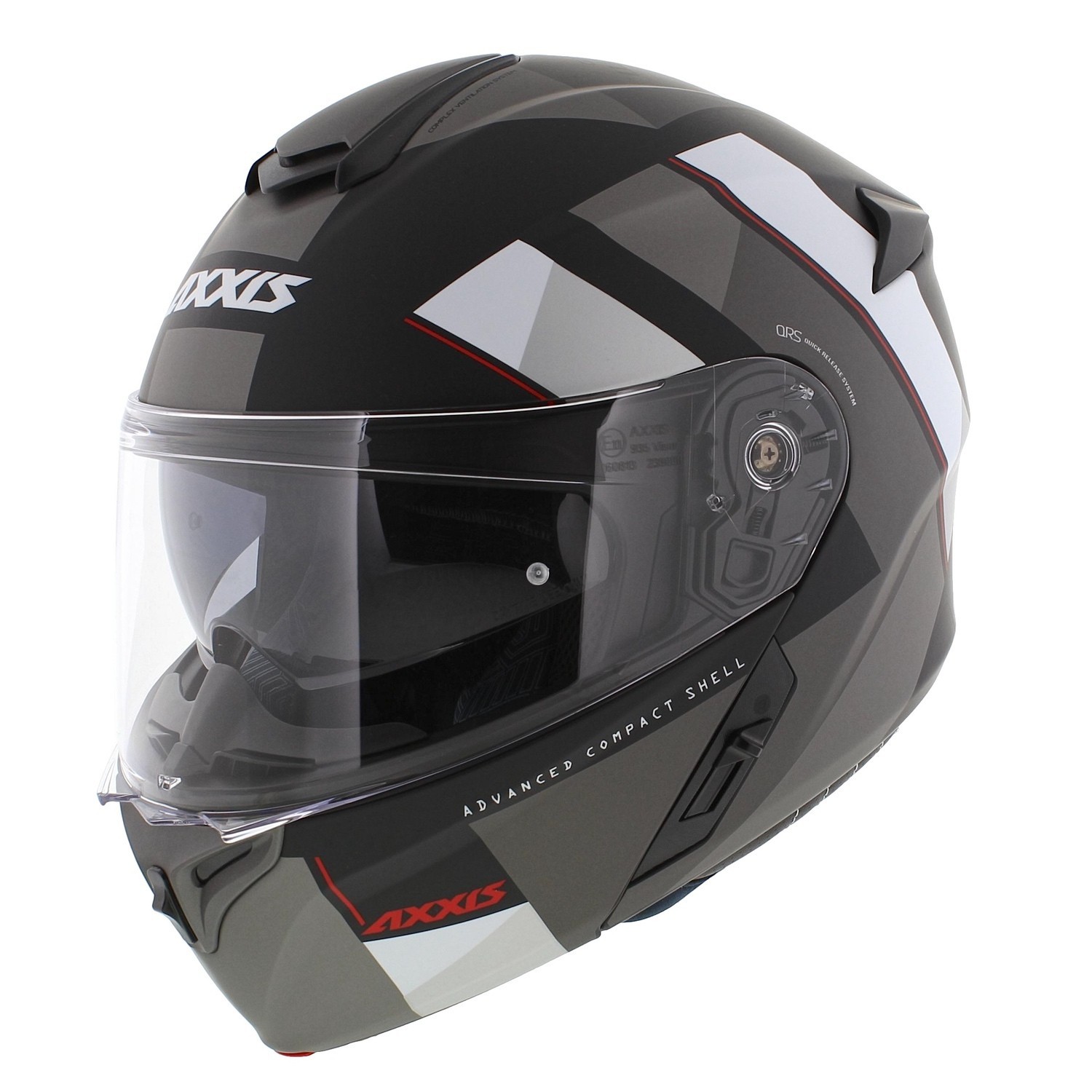 Axxis Storm S SV Flip-up helmet Diamond B22 matt black gray