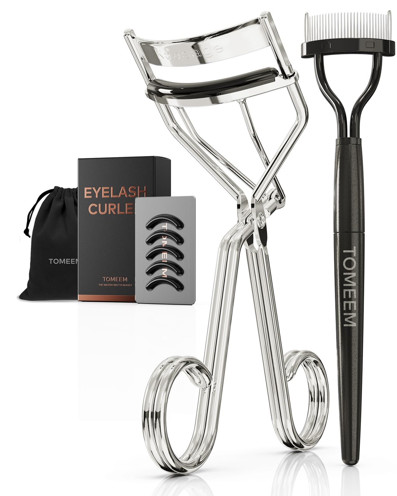 Eyelash Curler with Comb, Professional Volumizing Lash Lift Kit Lash Curler w...