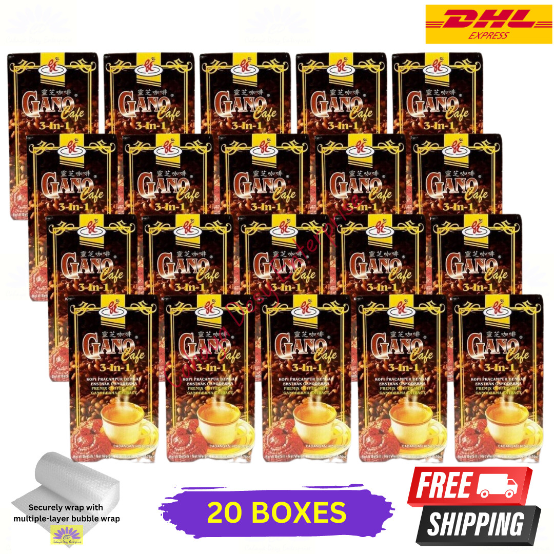 20 X Gano Excel Cafe 3 in 1 Coffee Ganoderma Reishi (20 sachets)