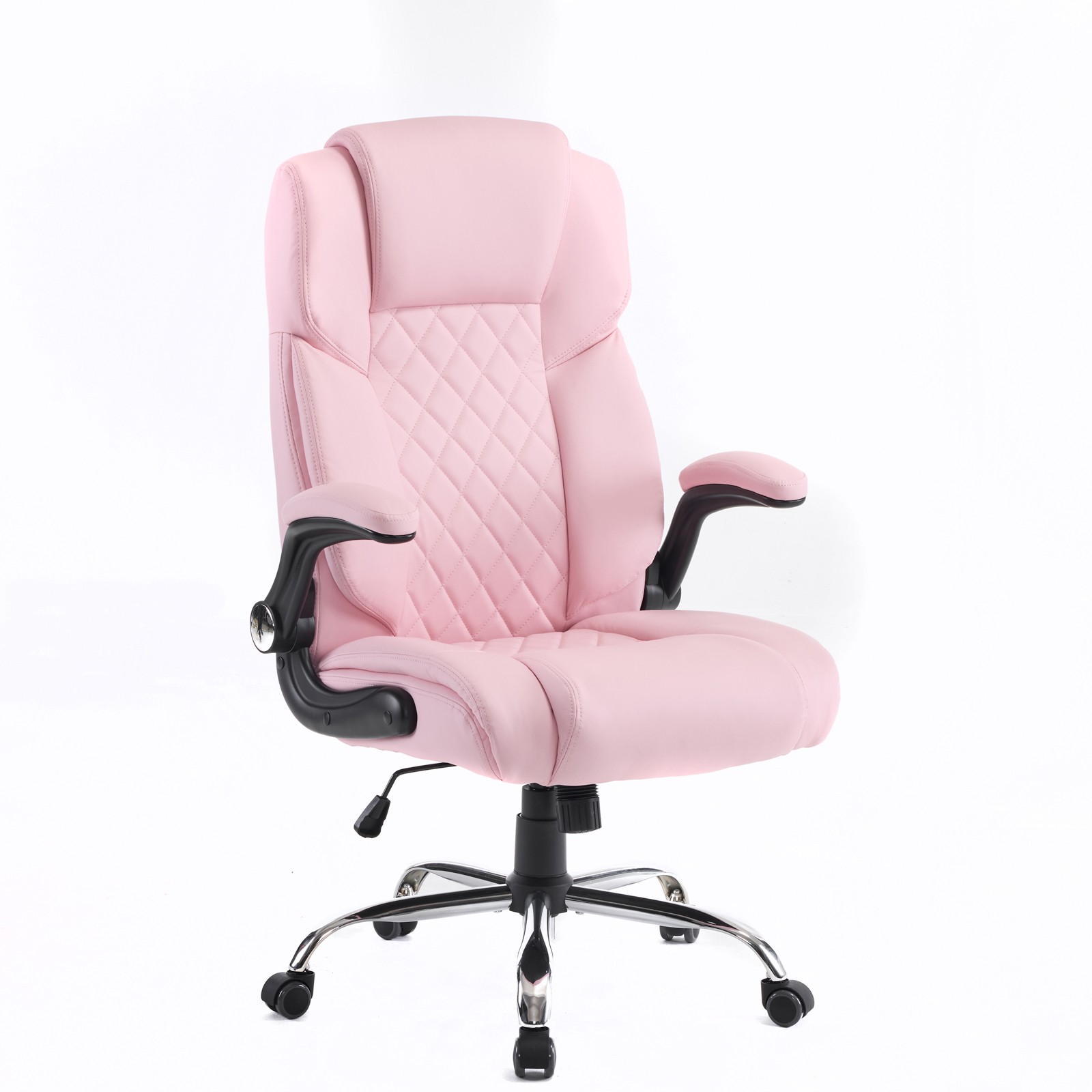 GENESIS Salon Customer Chair Office Chair Rolling Desk Chair, Pink
