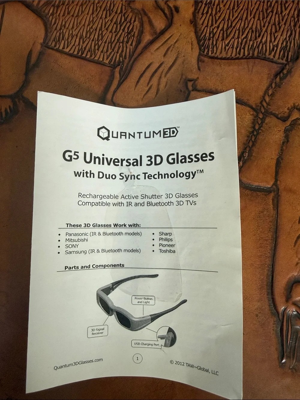 2 Quantum 3D G5 Universal 3D Glasses with Duo Sync Technology Infrared Bluetooth