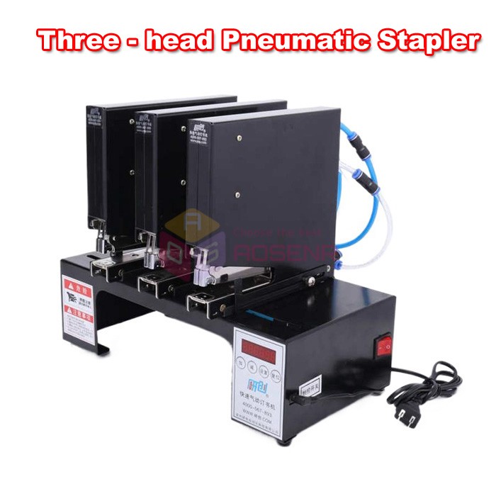 110V Three-head Pneumatic Stapler Binding Machine Automatic Electric Stapler
