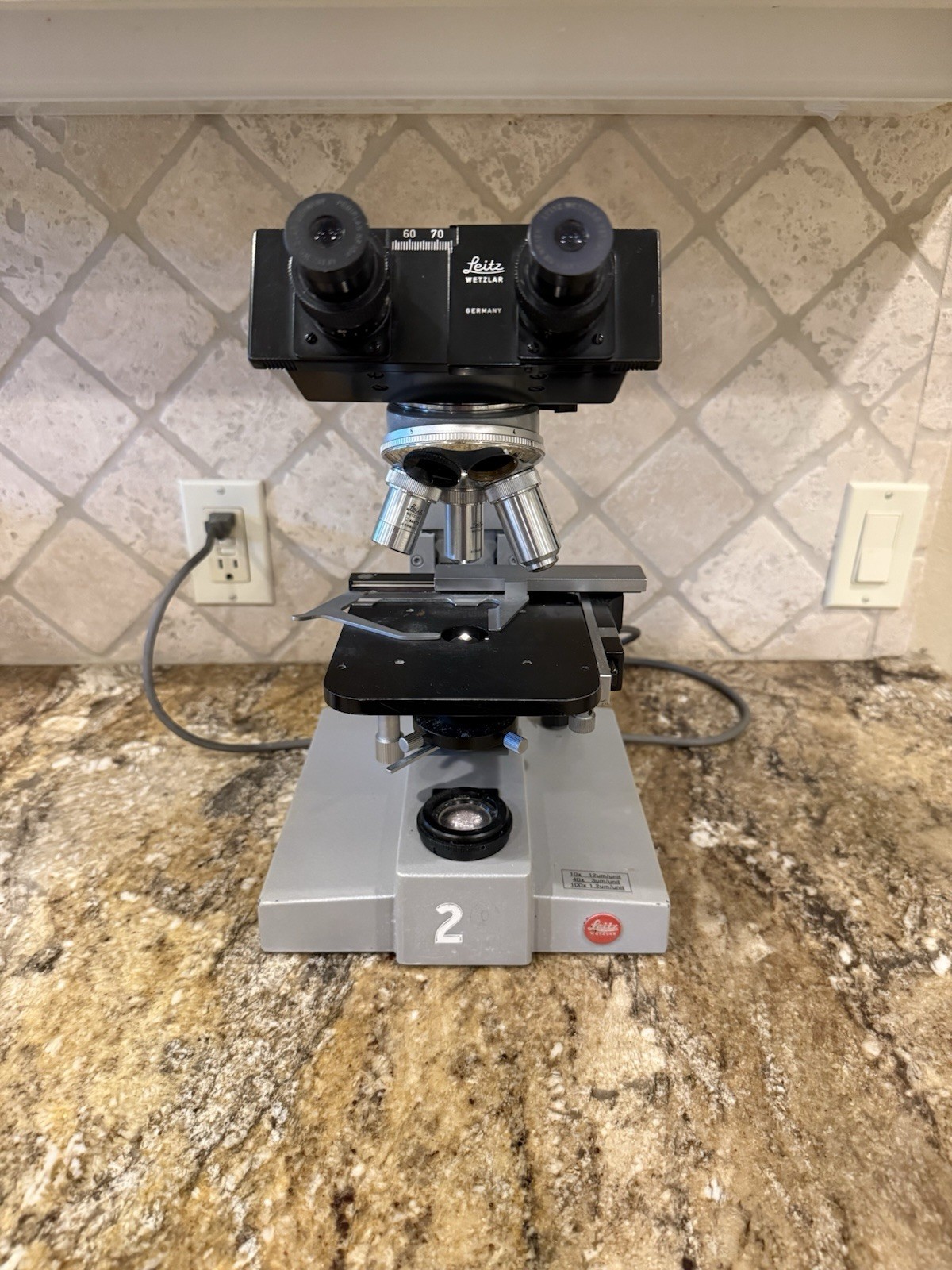 Leitz Wetzlar SM-LUX Binocular Microscope 10X/100X Oel 1.25 Condenser 1*Eyepiece