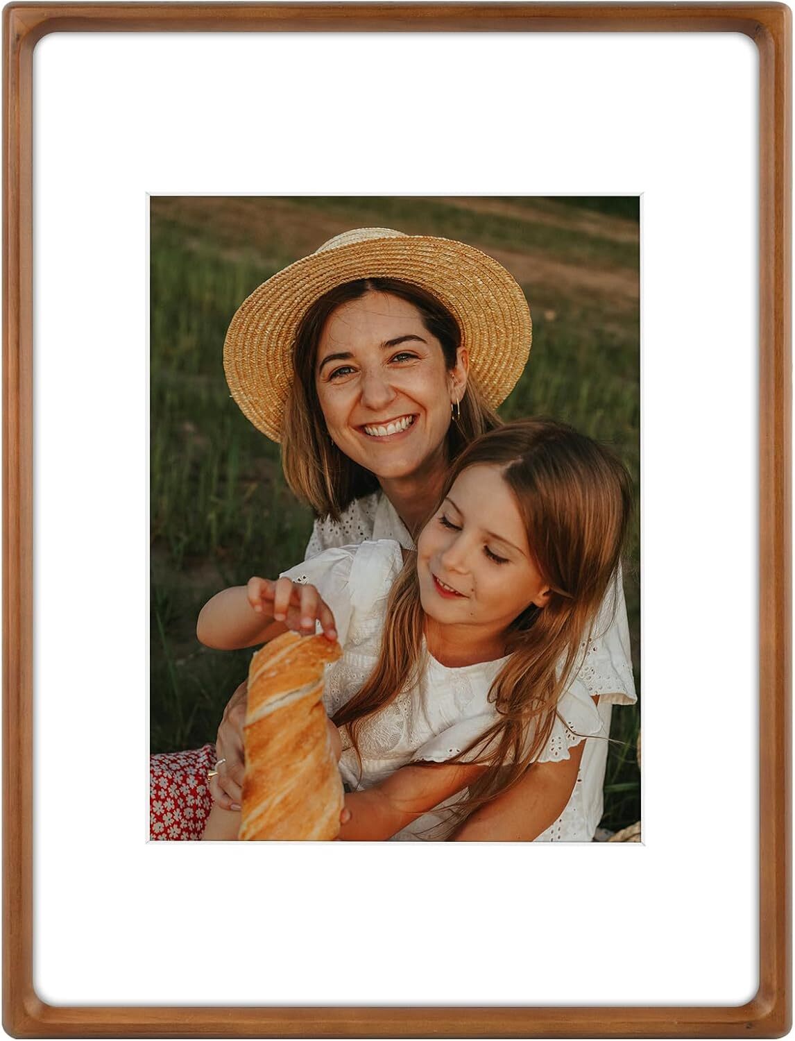 12x16 Photo Frame - Brown Solid Wood with Glass - 16x12 Photo Frame