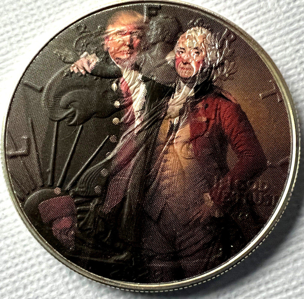 Trump & George Washington - American Silver Eagle 1oz .999 Silver Dollar Coin