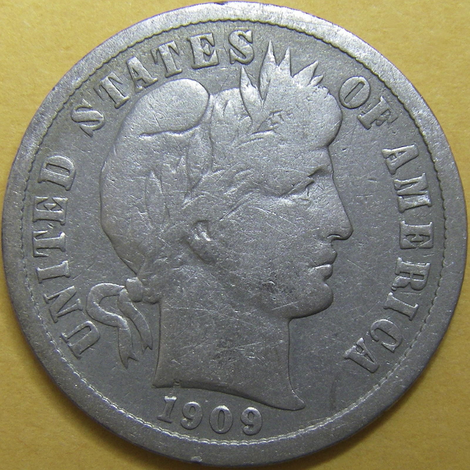 1909 Barber Dime - 90% Silver
