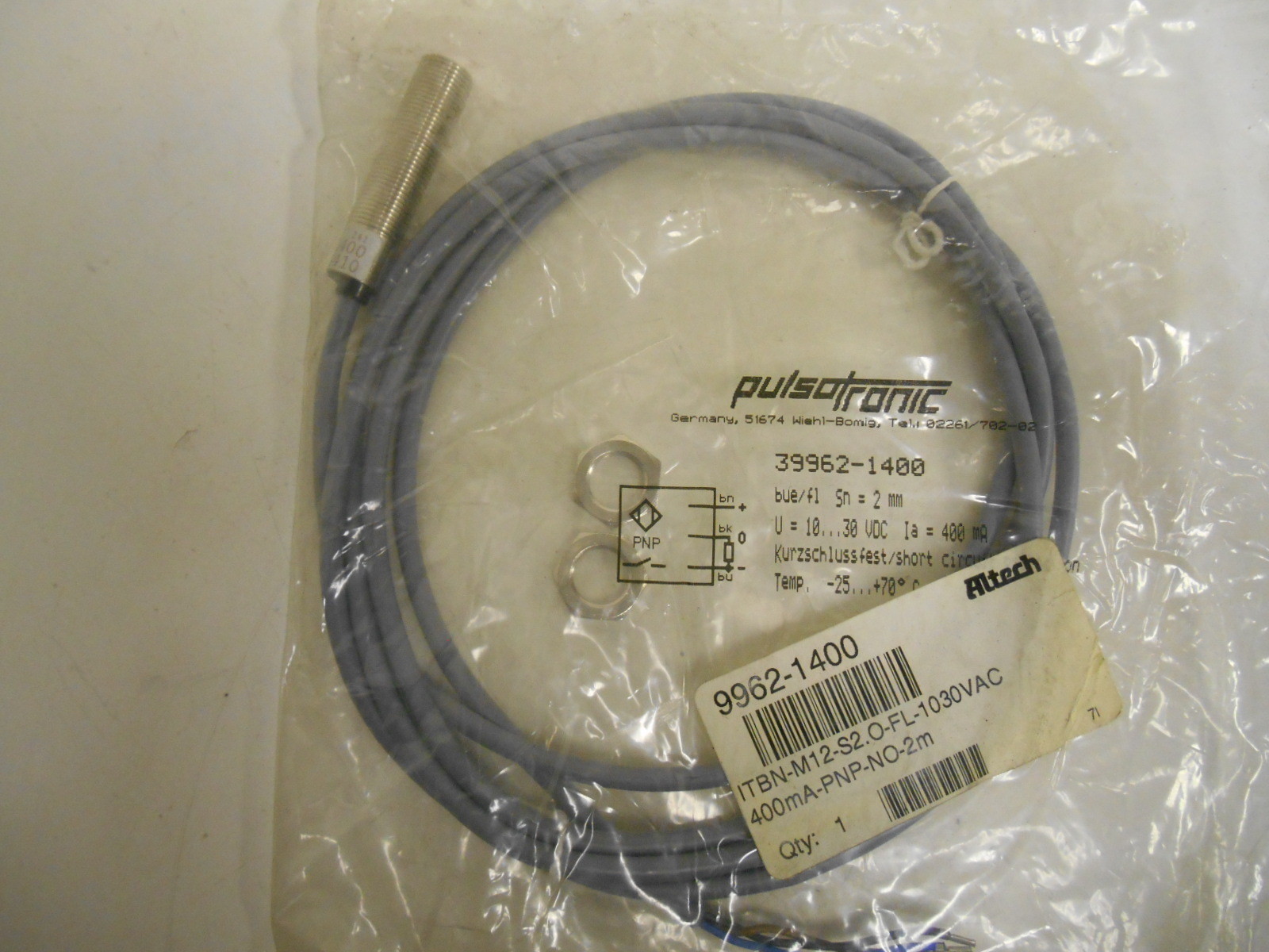 NIB Pulsotronic 39962-1400 Proximity Sensor