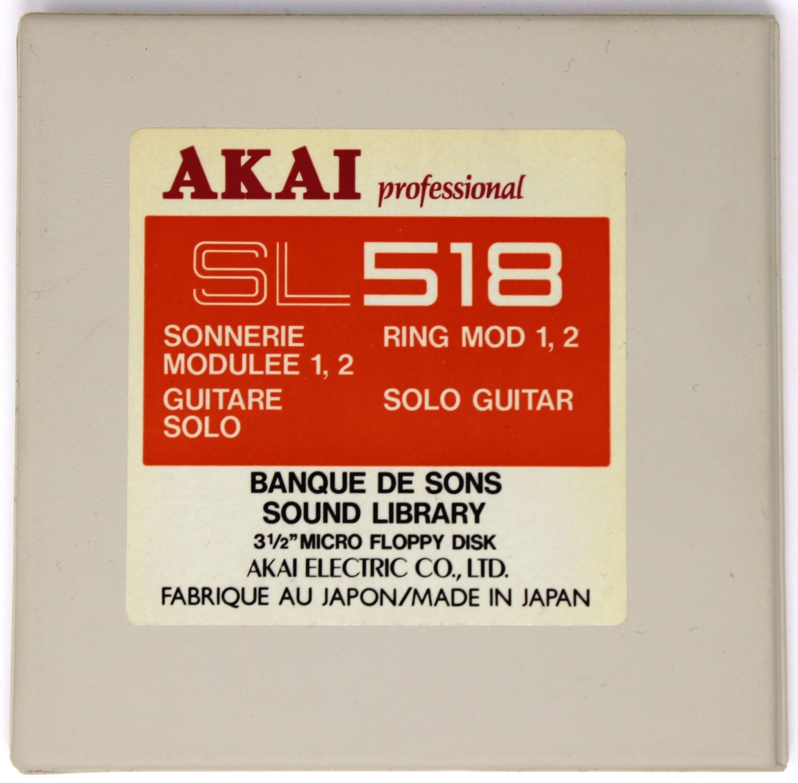 Akai SL518 Ring Mod 1, 2 Solo Guitar S900 Format Floppy Disk Banque De Sons