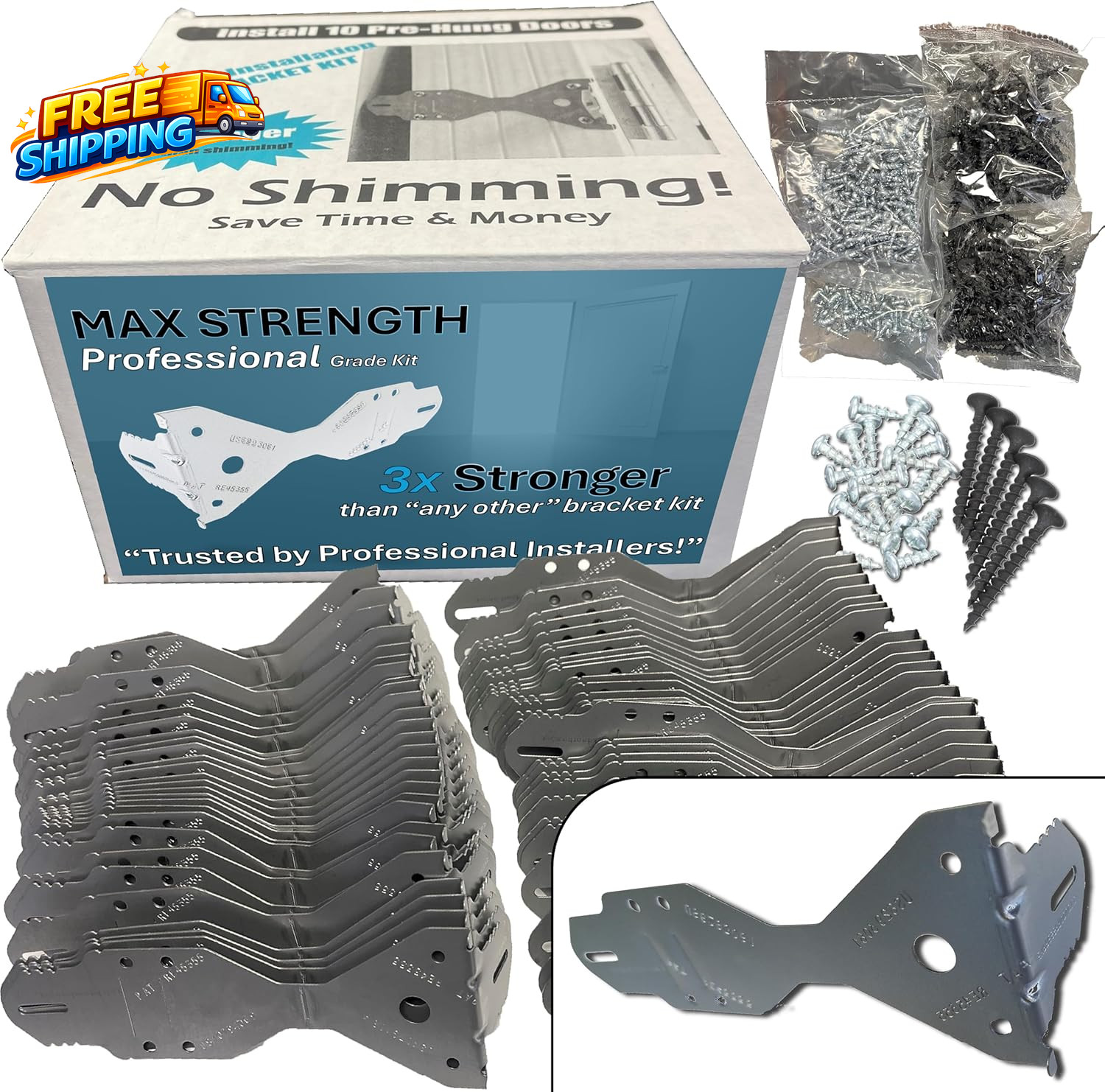 EXPR® Premium Door Install Kit  Max Strength Secures Both Sides Official Door