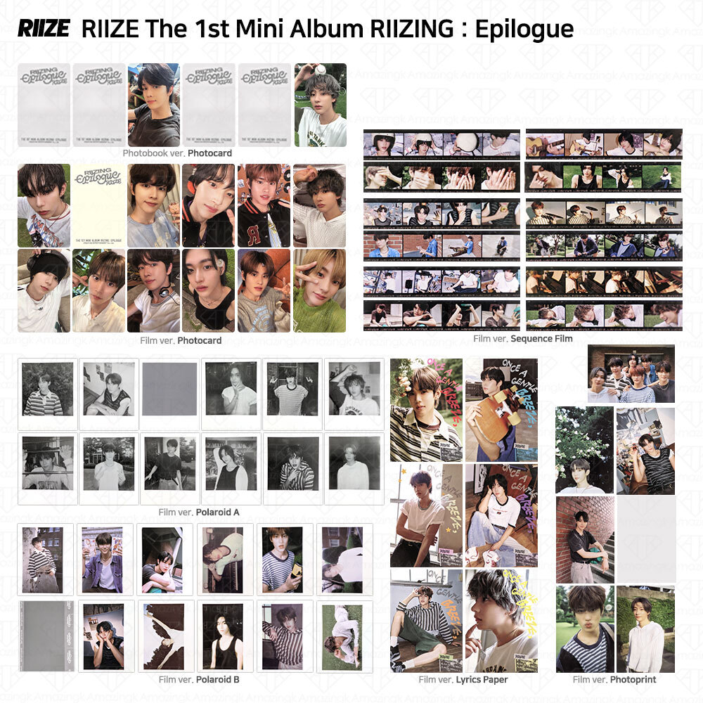 RIIZE 1st Mini Album RIIZING : Epilogue Official Photobook Film ver Photocard