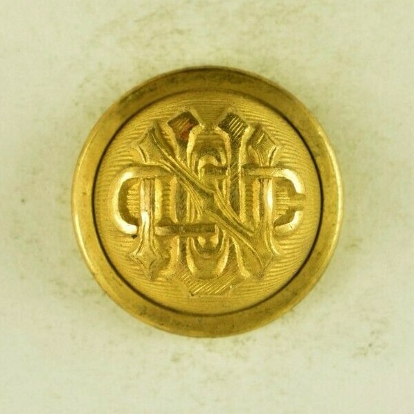 1870s-1880s American News Co Sinclair Tousey Staff Uniform Button Original G8
