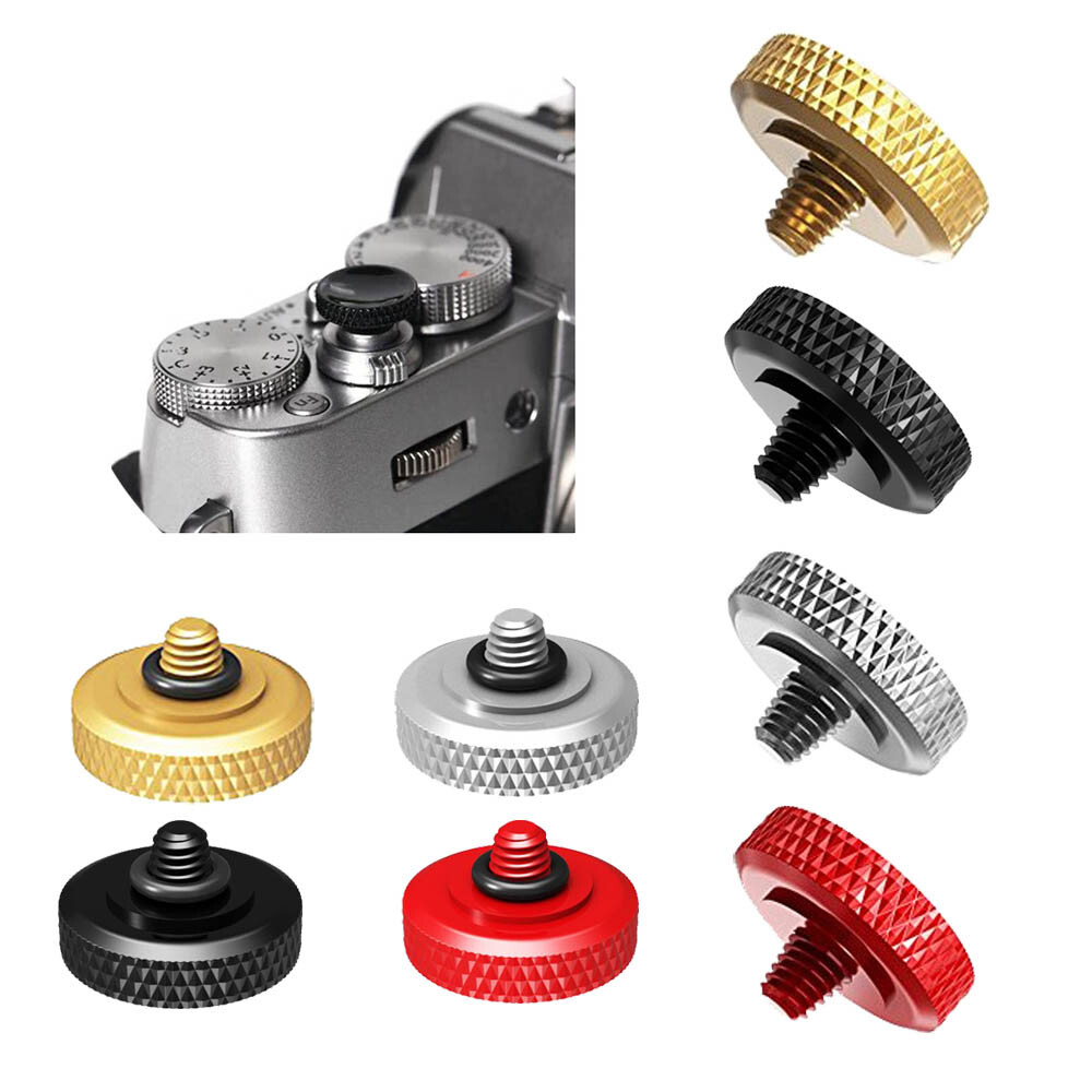 Brass Shutter Release Button With Rubber Ring for Fujifilm Leica Nikon Sony