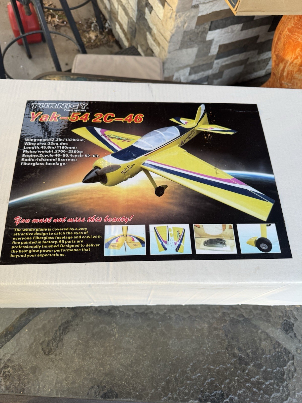 turnigy Yak-54 2C-46 Remote Control Plane NOS