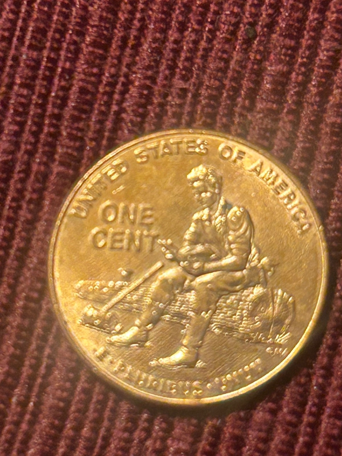 2009-D US coin 1 cent Penny Lincoln Reading a Book on a Log Bicentennial