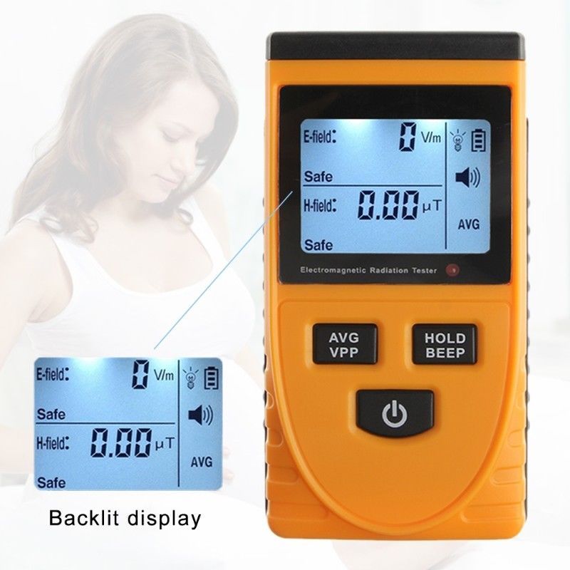 LCD Electromagnetic Radiation Detector Meter Dosimeter Tester For Electric Field