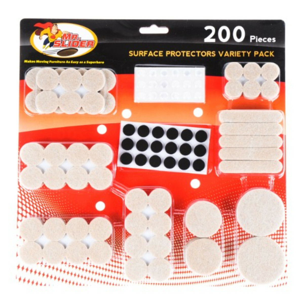 200 Piece Multi Purpose Surface Protectors, Oatmeal - Mr. Slider