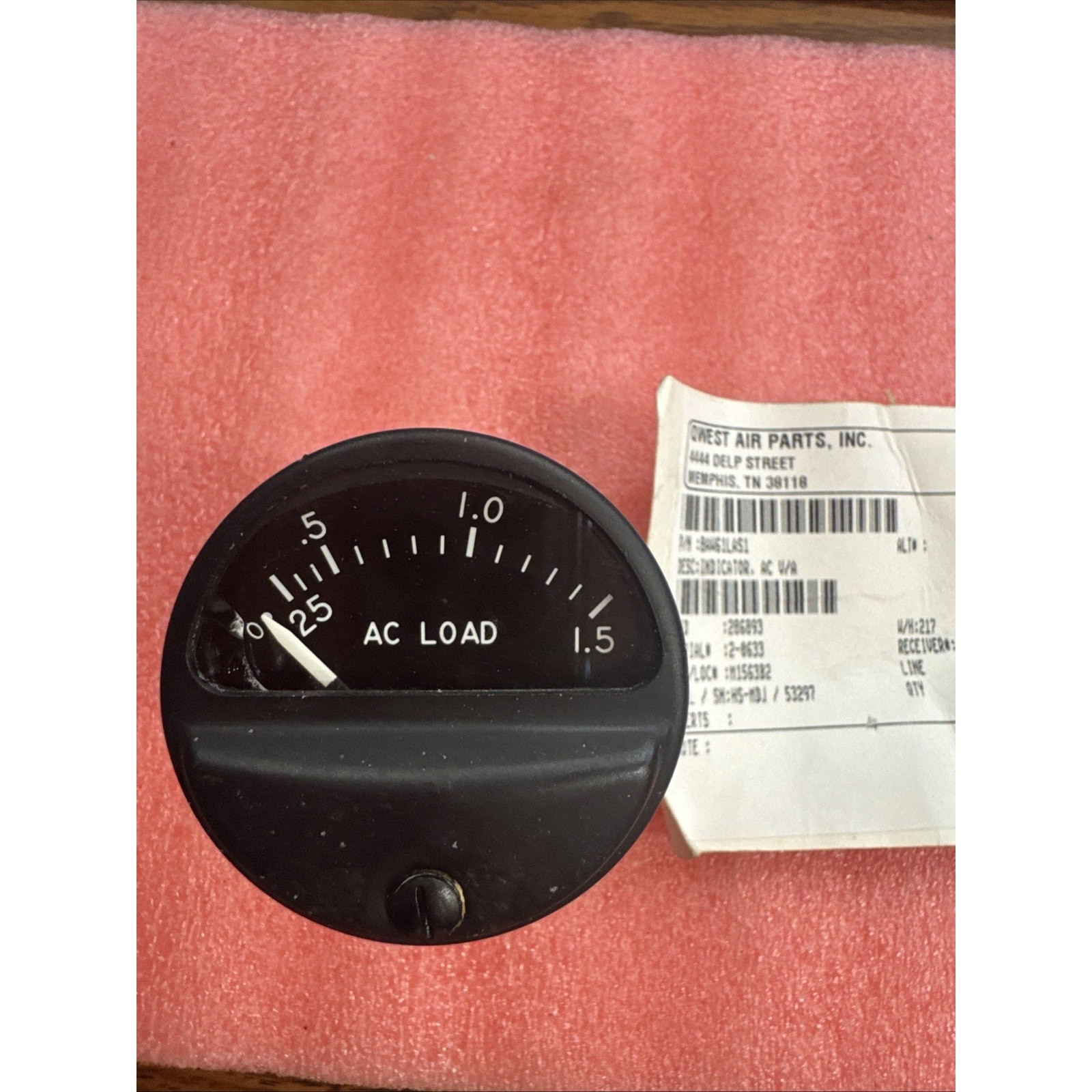 GE Aircraft AC Loadmeter Indicator P/N 8AW61LAS1 binb