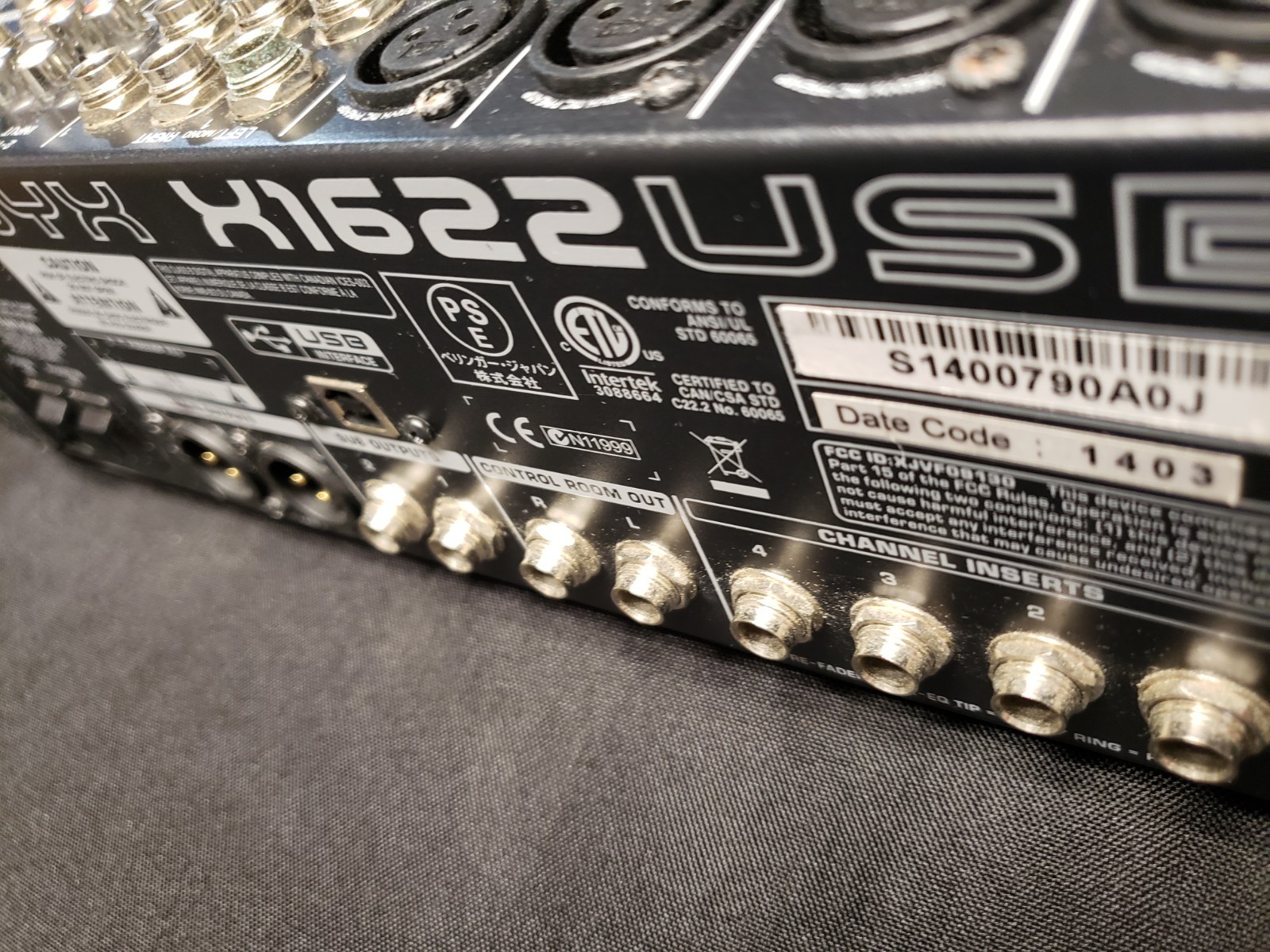 Read Tested Behringer Xenyx X1622USB Multi-FX Processor USB Audio Interface