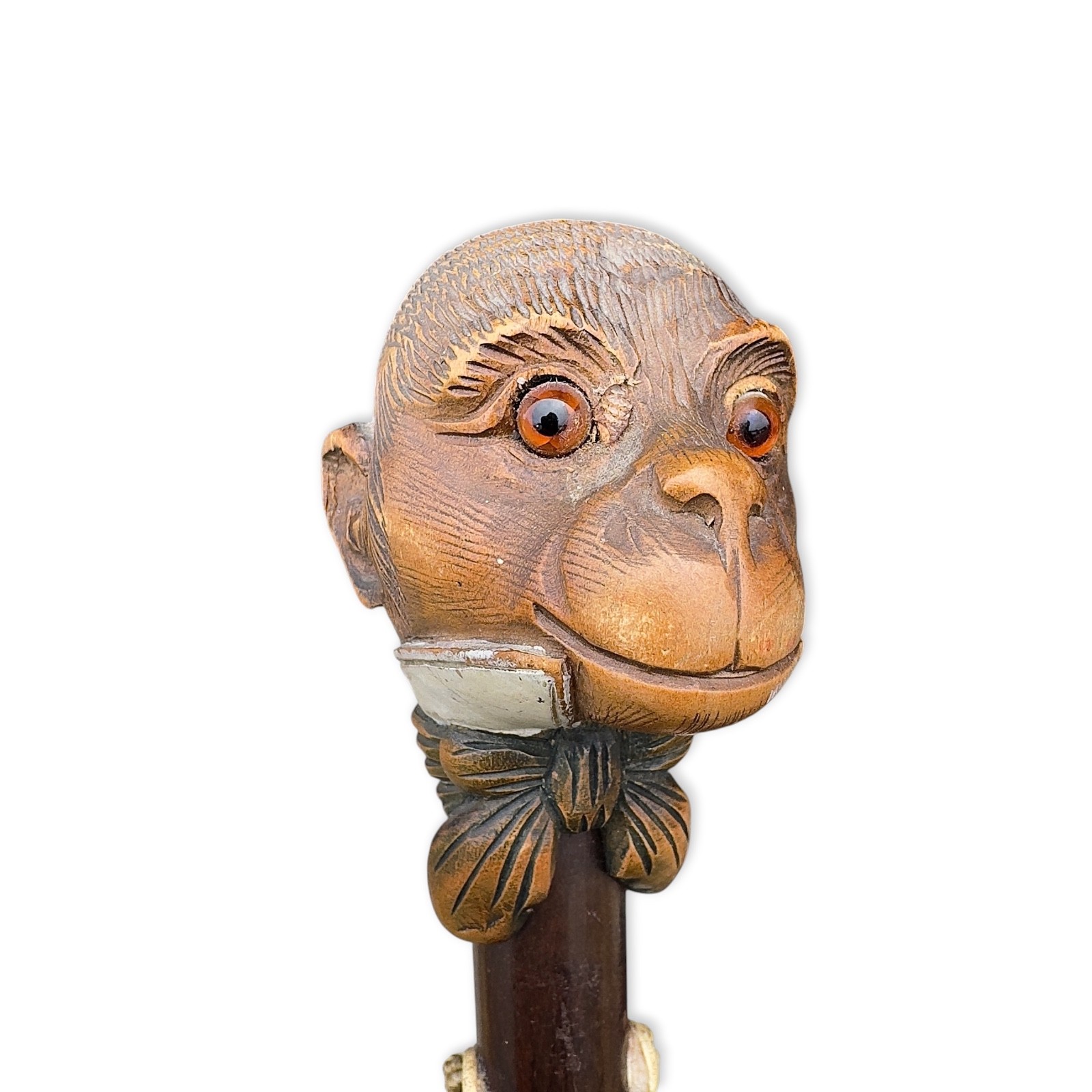 Vintage Carved Monkey Handle Gentleman’s Umbrella