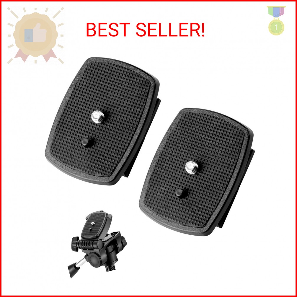 Voganacee 2-Pack Universal 43x43mm Quick Release Plate Set for Velbon Tripods, C