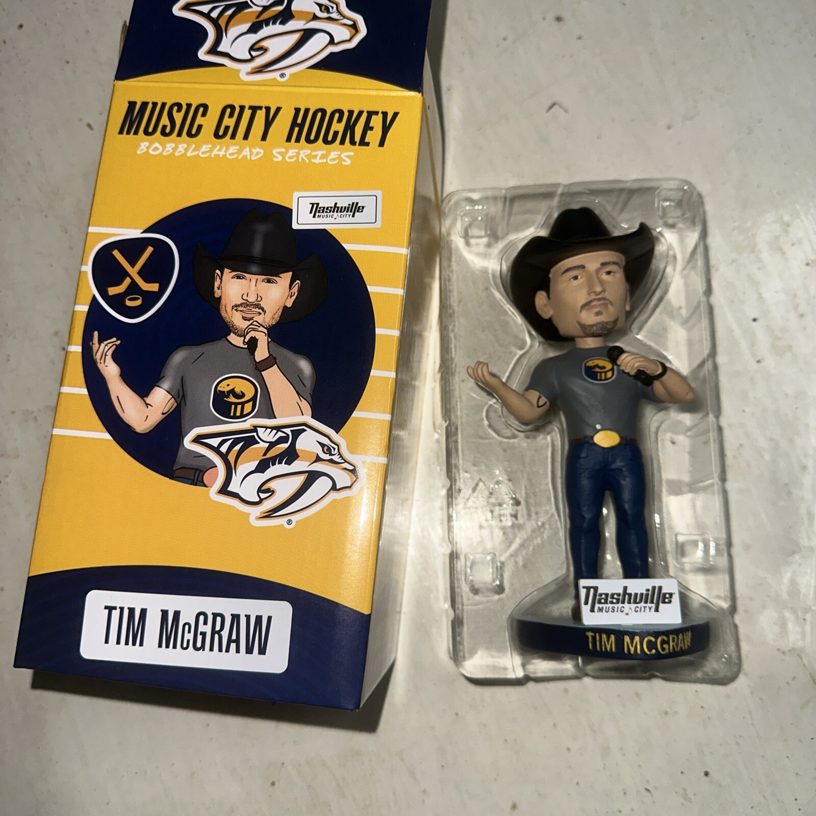 Tim McGraw Bobblehead Nashville Predators Music City Hockey Bobble Head 2024