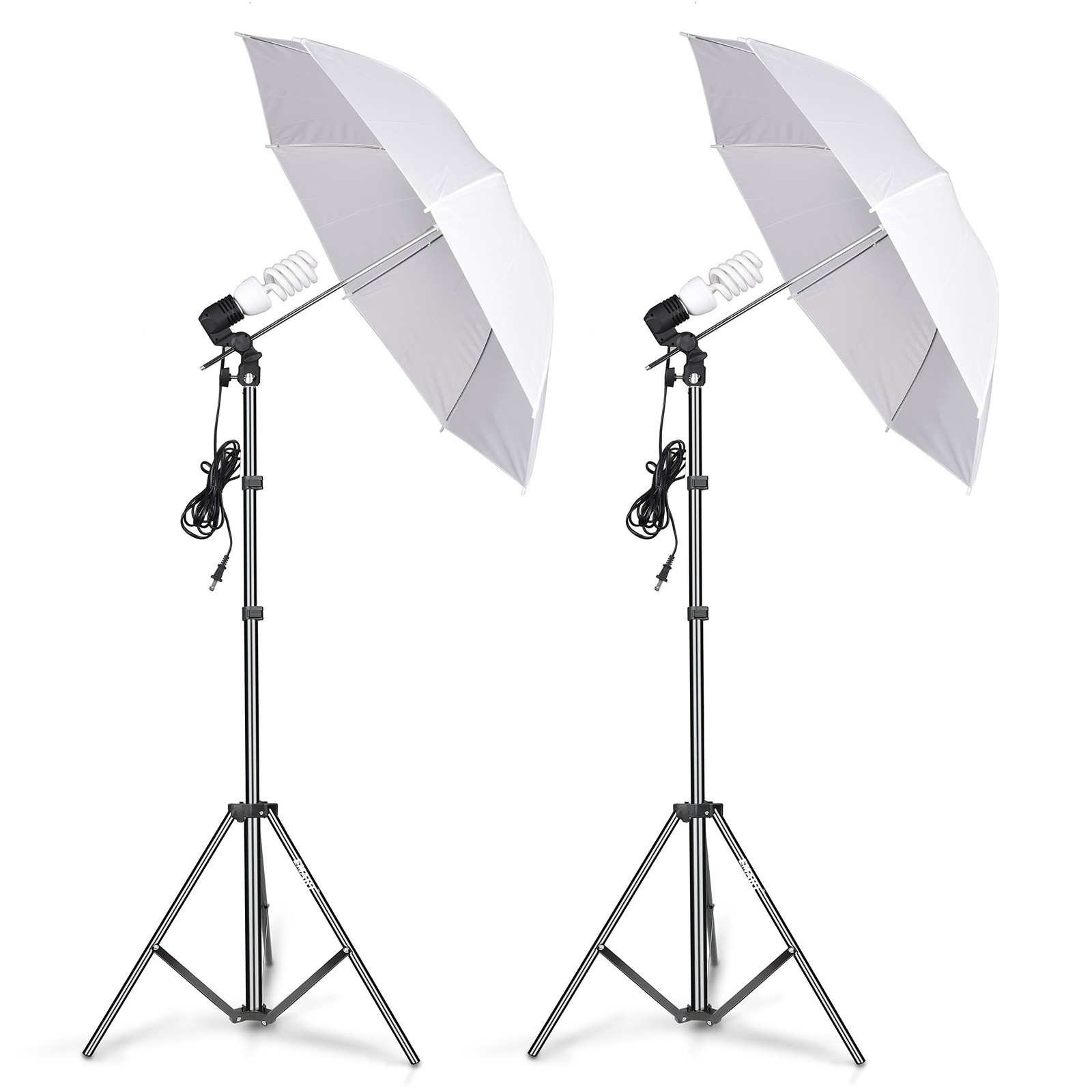 EMART Photography Umbrella Lighting Kit, 2 Pack, Color Temperature: 5500K