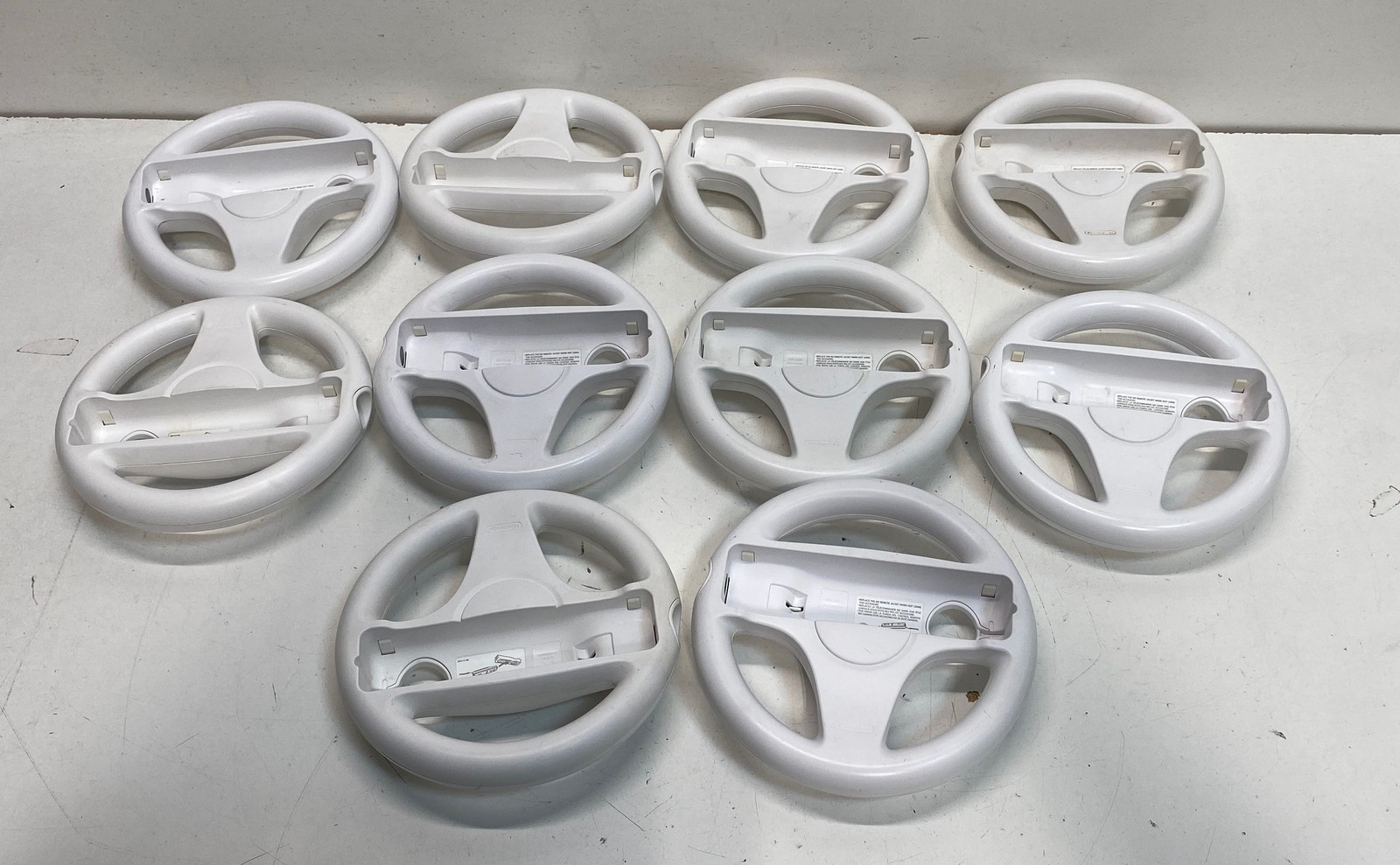 Nintendo Wii Wheel Accessory Lot of 10 White OEM Untested