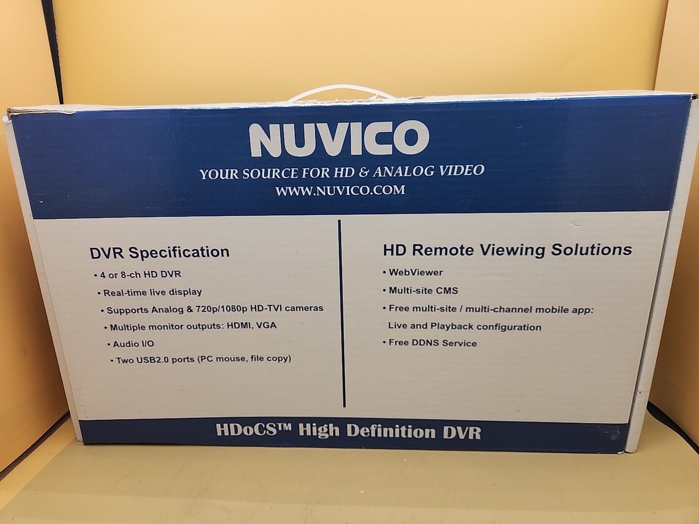 Nuvico DT-E410 4 Channel HDoCS DVR 48FPS @ 1080p Dual USB 2.0 Remote View HDOCS