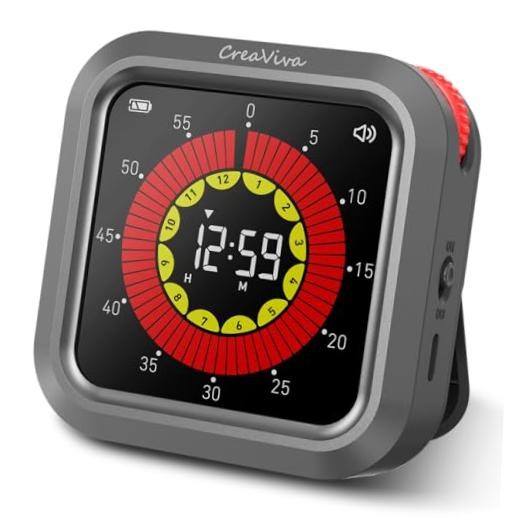 Visual Digital Timer, Large Color Display & Rechargeable, Magnetic Back &