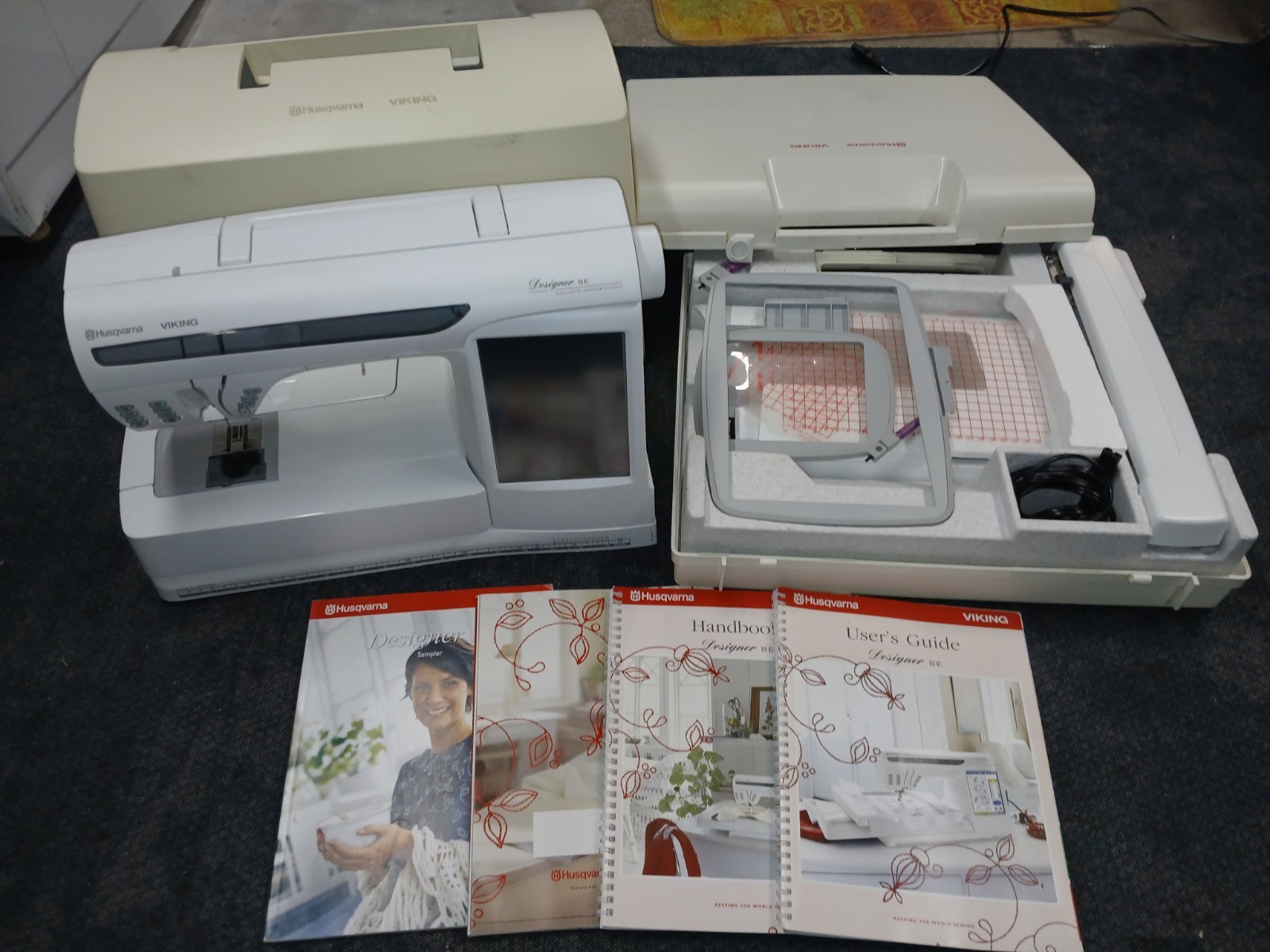 Husqvarna Viking Designer SE Embroidery Sewing Machine & Extras READ! Fast Ship!