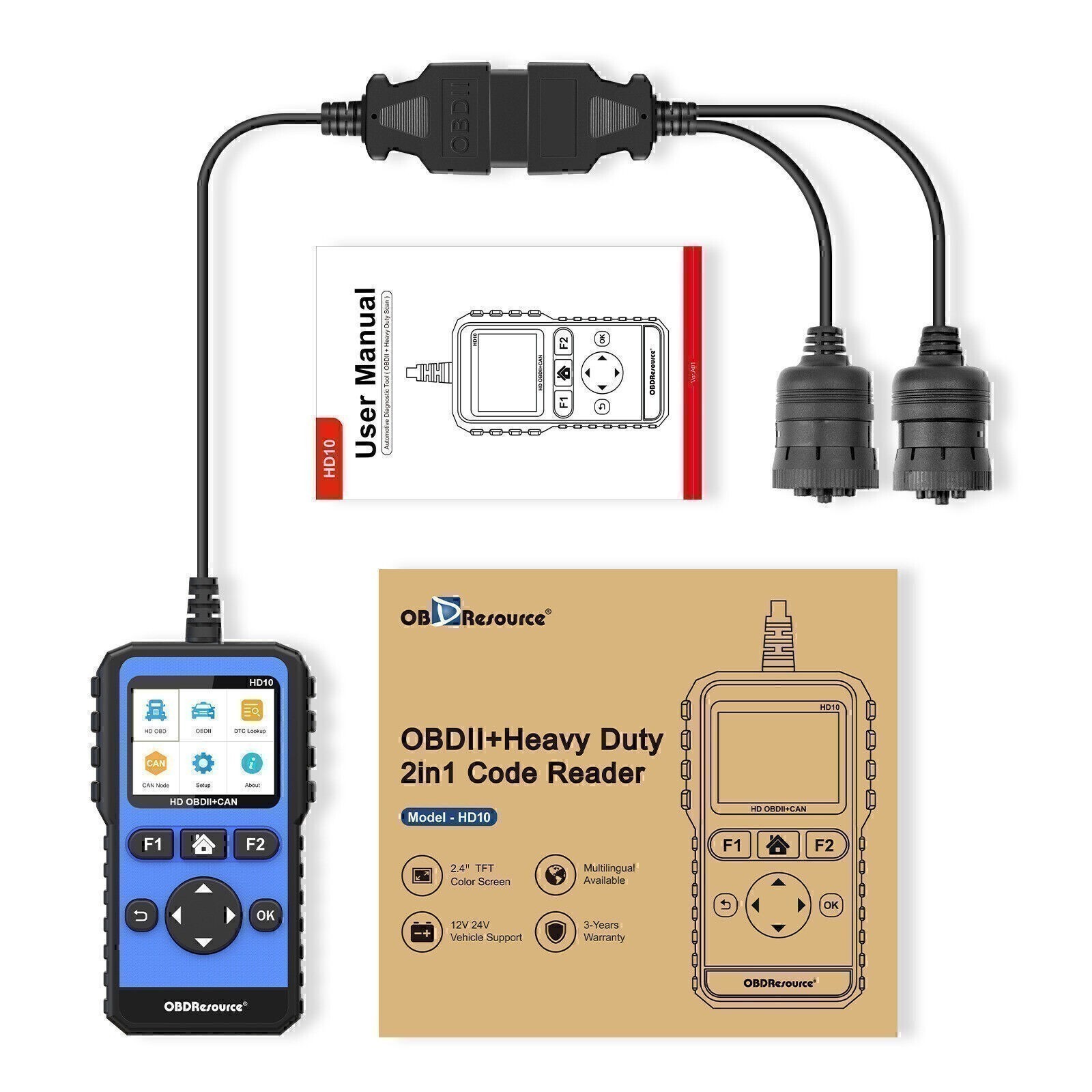 OBD2 9 Pin Code Reader For Ford John Deere Case IH Massey Ferguson Engine System