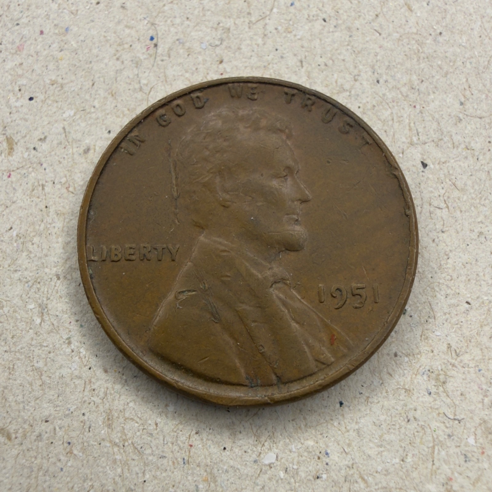 1951 Wheat 1C Cent Penny - VF to XF