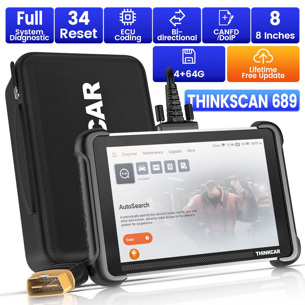 ThinkScan 689 Car Auto OBD2 Diagnostic Device ALL System Reader Scanner Tool US