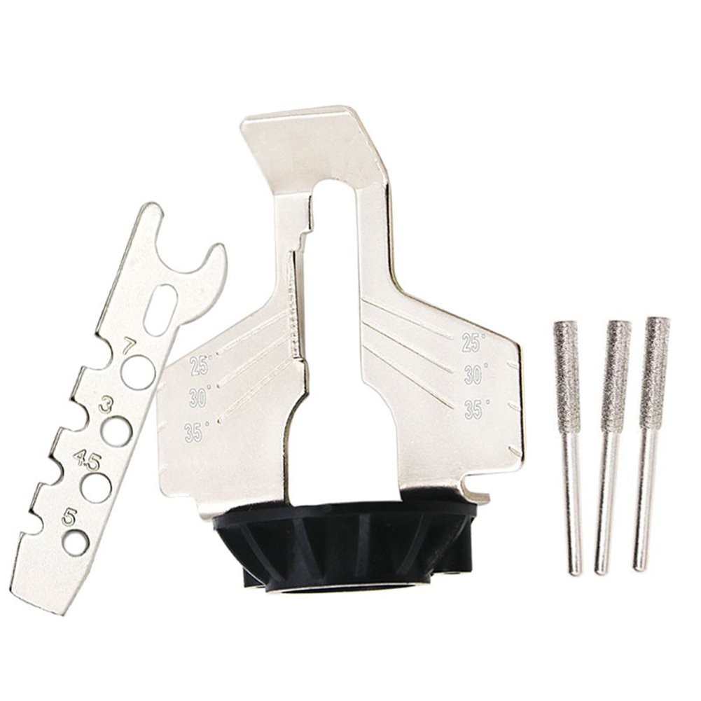 Chainsaw Sharpening Guide with Ruler - Rotary Tool & Drill Attachment Kit