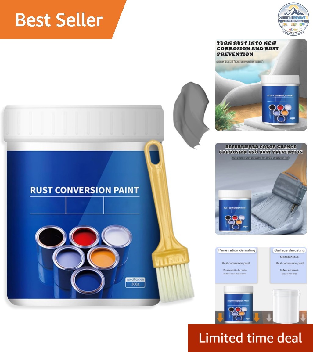 Weatherproof Paint for Metal, Rust Remover, Primer, 10.7 Oz