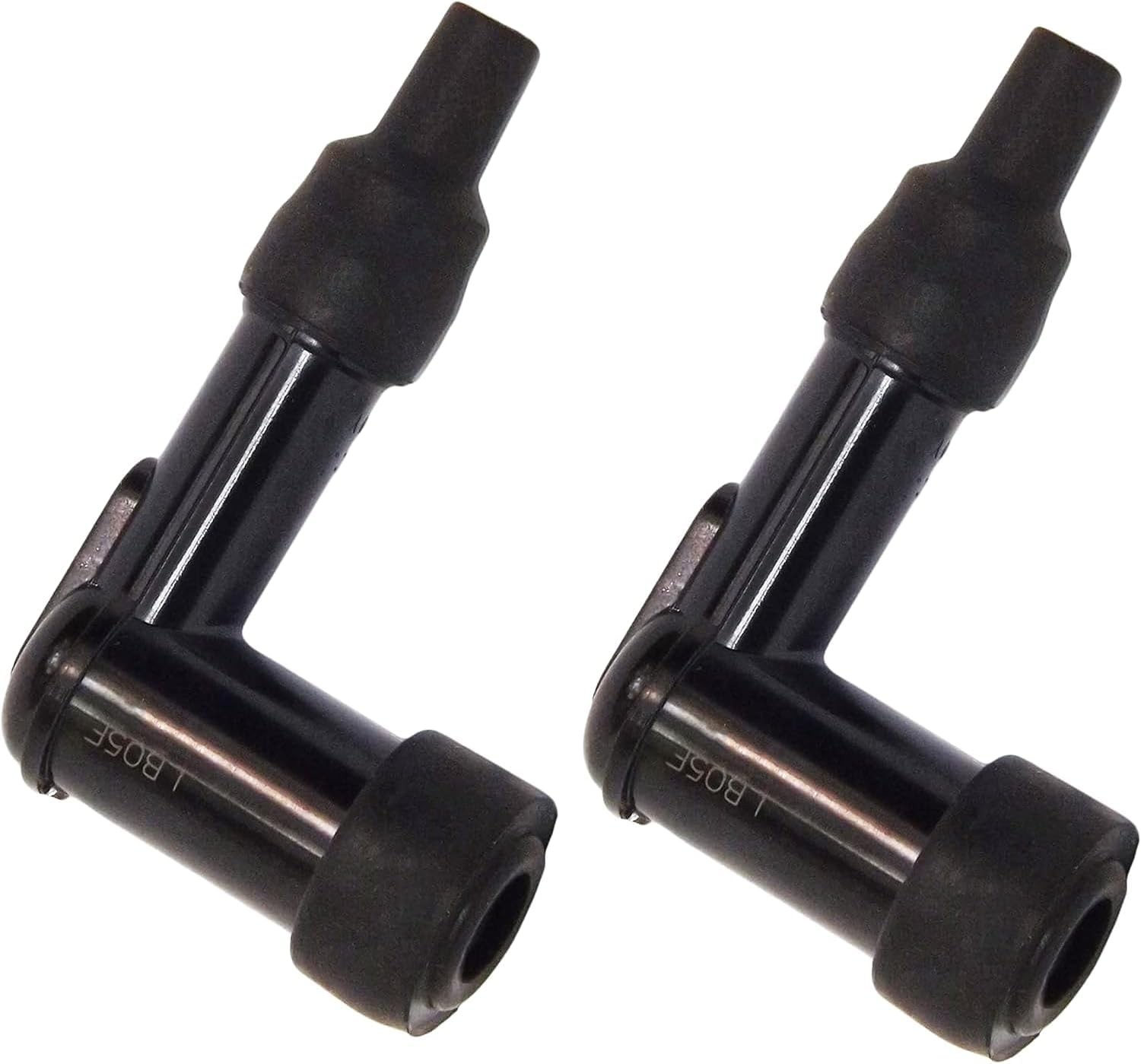 Resistor Spark Plug Caps (2-Pack) – 5K Ohm, 14mm Thread, 90° Angle – Fits Mot
