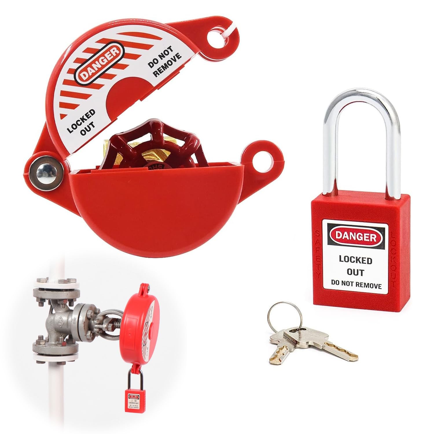 Young Dance Outdoor Faucet Locks with Safety Padlock  Water Spigot Lock, Hose...
