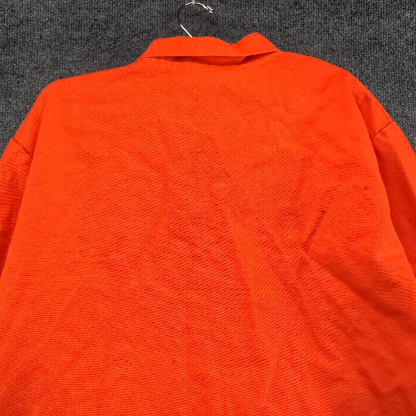 Unbranded Men's Flame Resistant Jacket Orange XL Snap Button Workwear